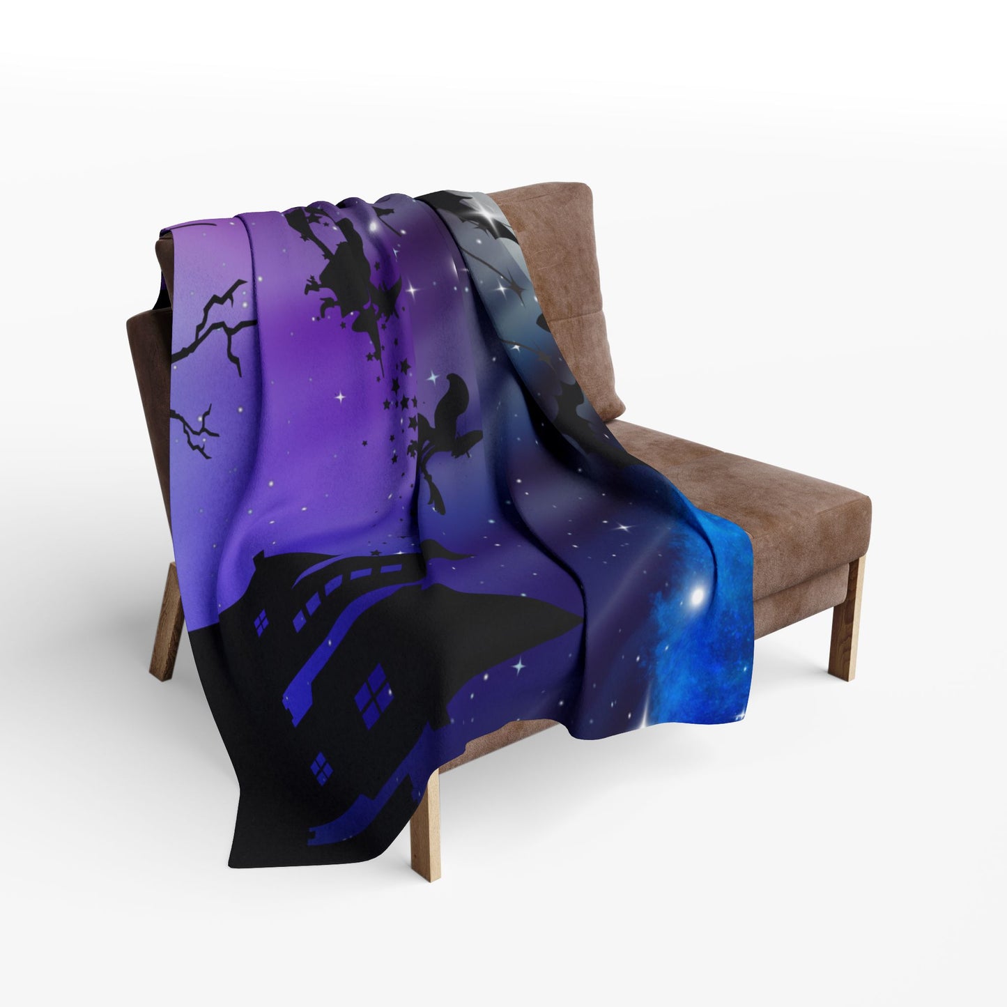 Mystical Halloween Fleece Blanket, Cozy Throw for Spooky Nights, Perfect for Fall, Witch Decor, Gifting for Halloween