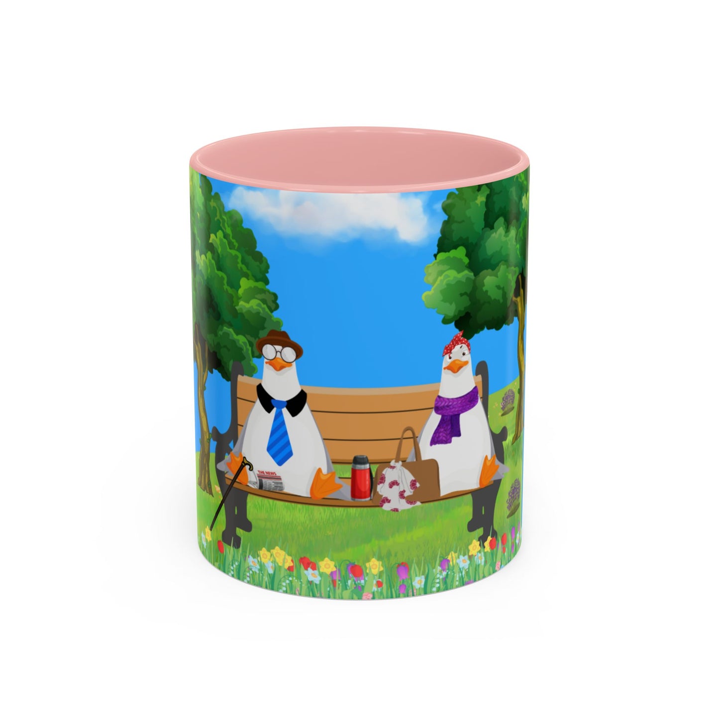 Whimsical seagull Coffee Mug, Cute Animal Mug, Gift for Coffee Lovers, Nature Scene, Funny Gift, Perfect for Any Occasion