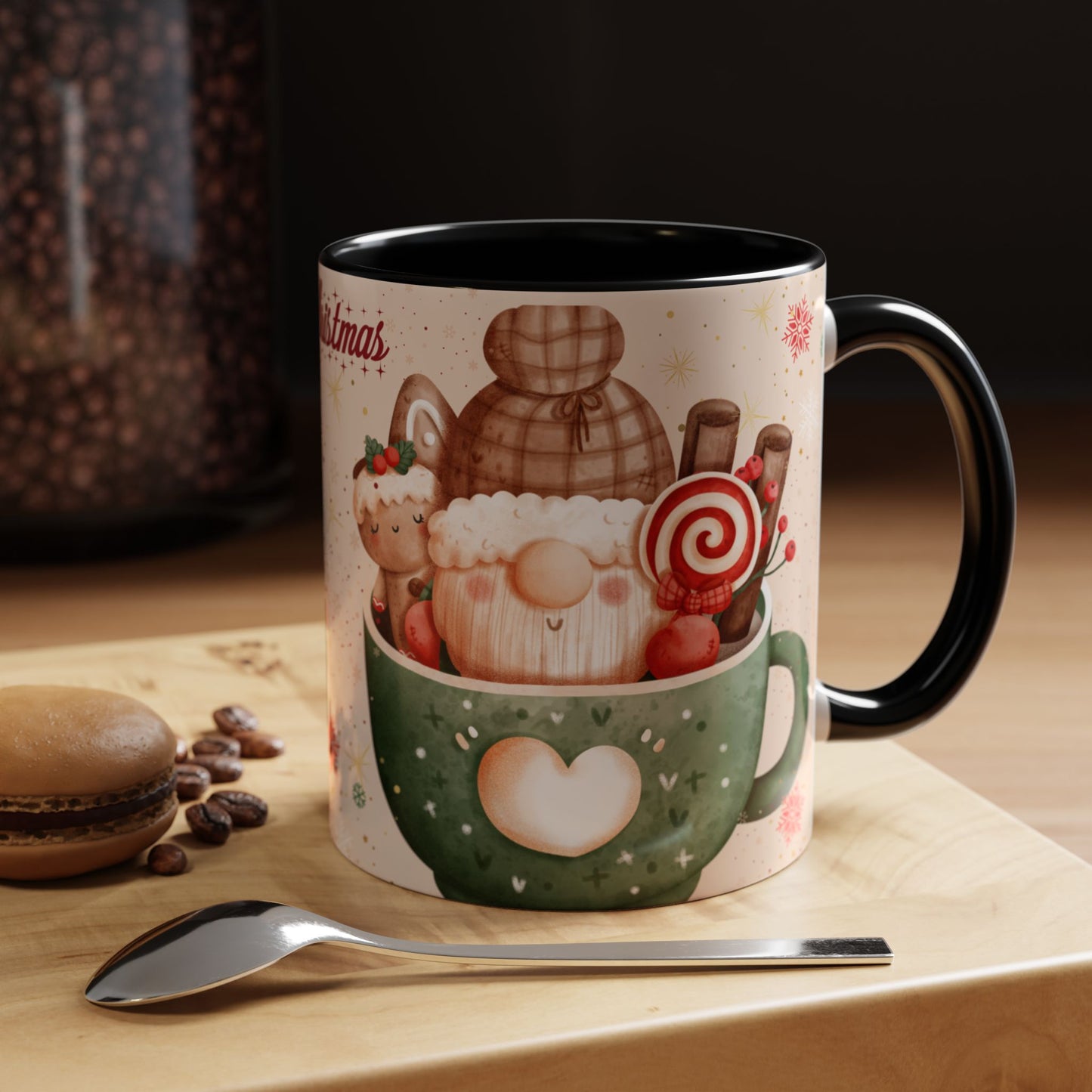 Festive Coffee Mug - Merry Christmas Design, Holiday Gift, Winter Decor, Christmas Mug, Cozy Beverage Cup