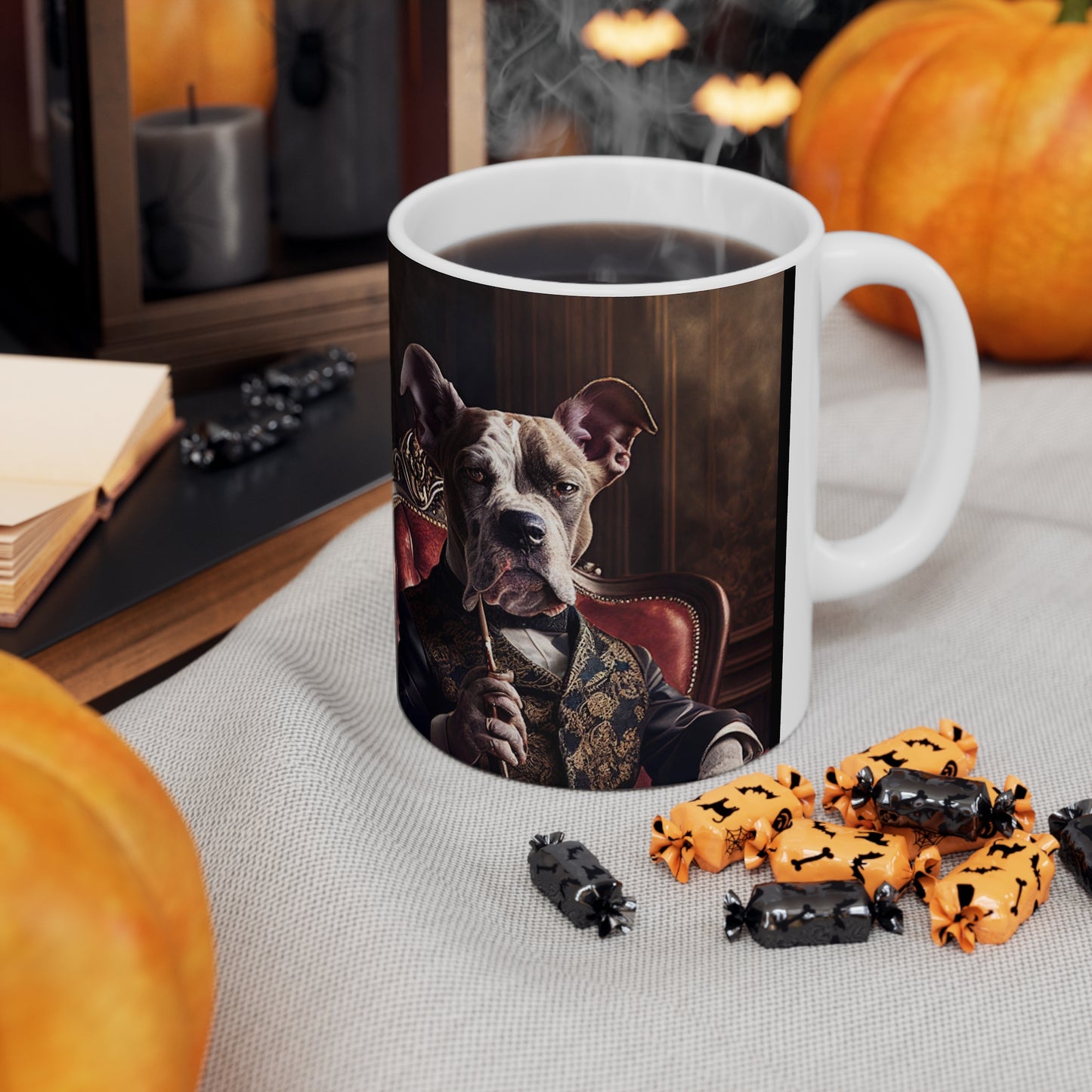 Regal Dog Ceramic Coffee Cup - 11oz & 15oz