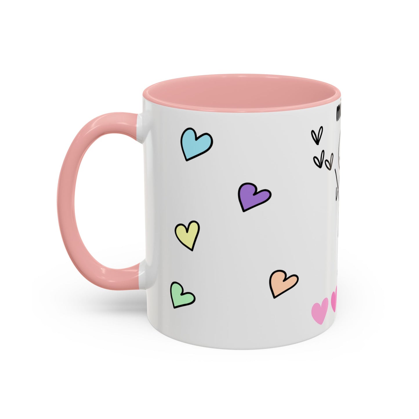 Heartfelt Miss You Accent Coffee Mug, Cute Gift for Friends, Personalized Coffee Cup, Thoughtful Gift for Loved Ones, Cheerful Home Decor