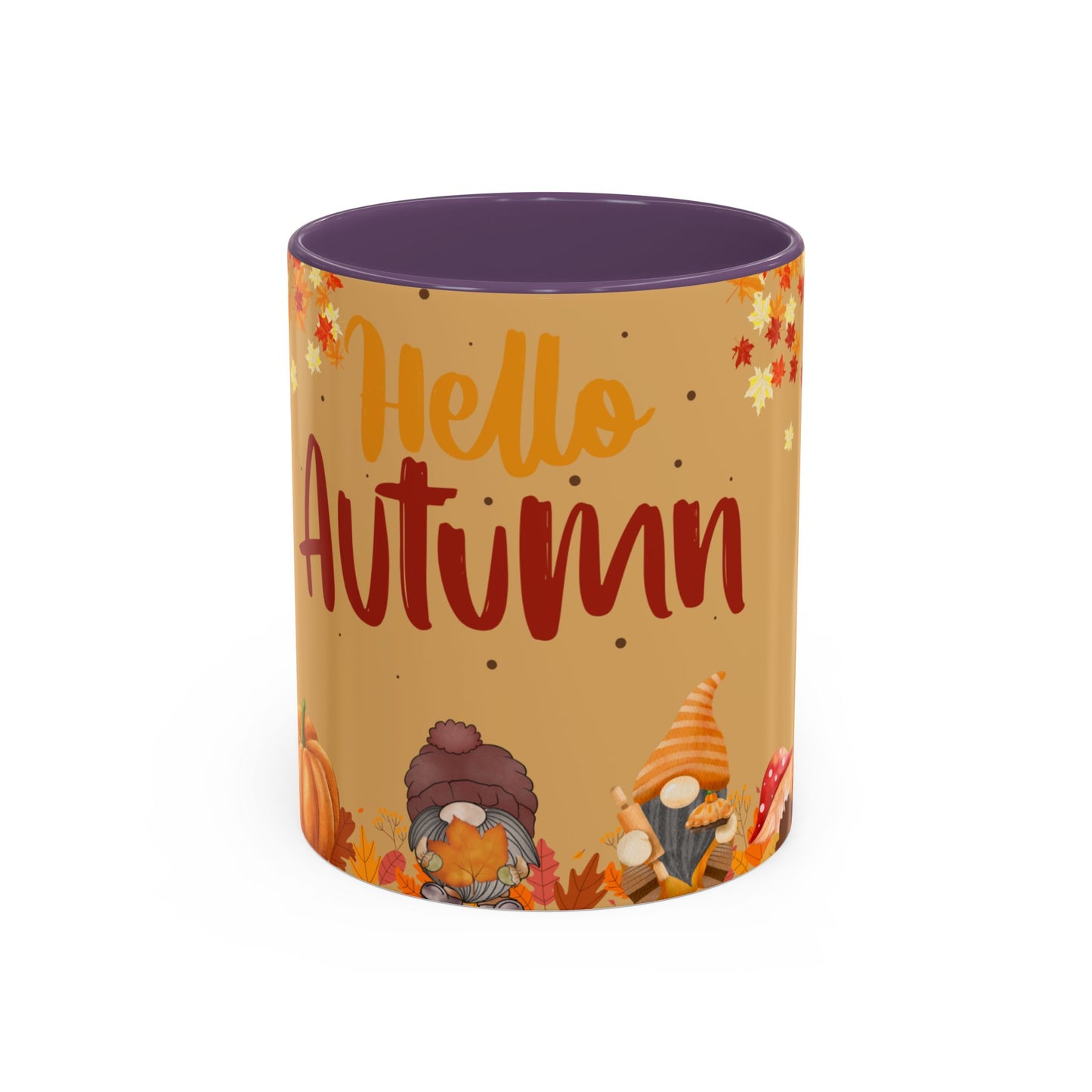 Autumn Accent Coffee Mug - Fall Decor, Seasonal Gift, Thanksgiving, Cozy Hot Beverage Cup, Autumn Vibes