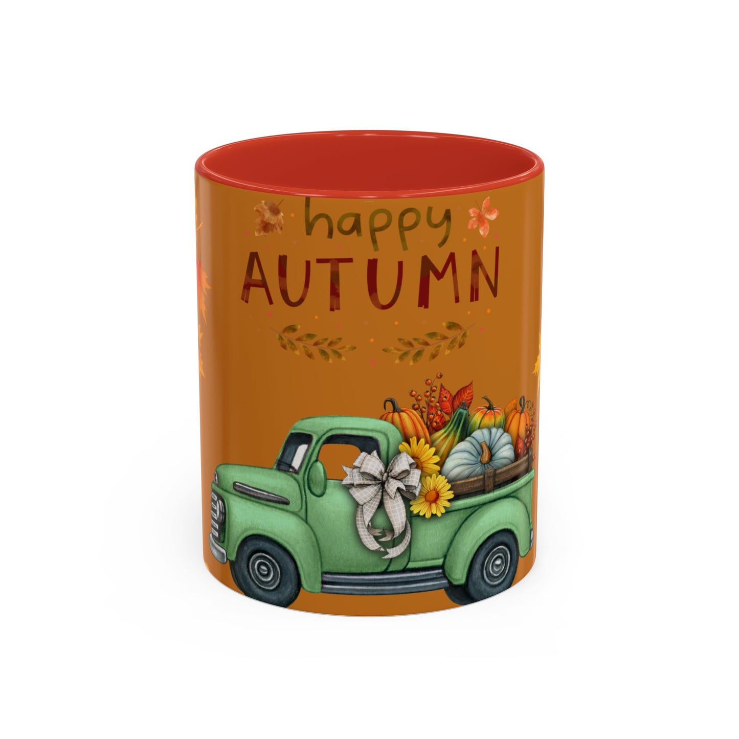 Autumn-Themed Coffee Mug, Cozy Fall Ceramic Mug, Colorful Harvest Cup, Seasonal Drinkware, Thanksgiving Gift
