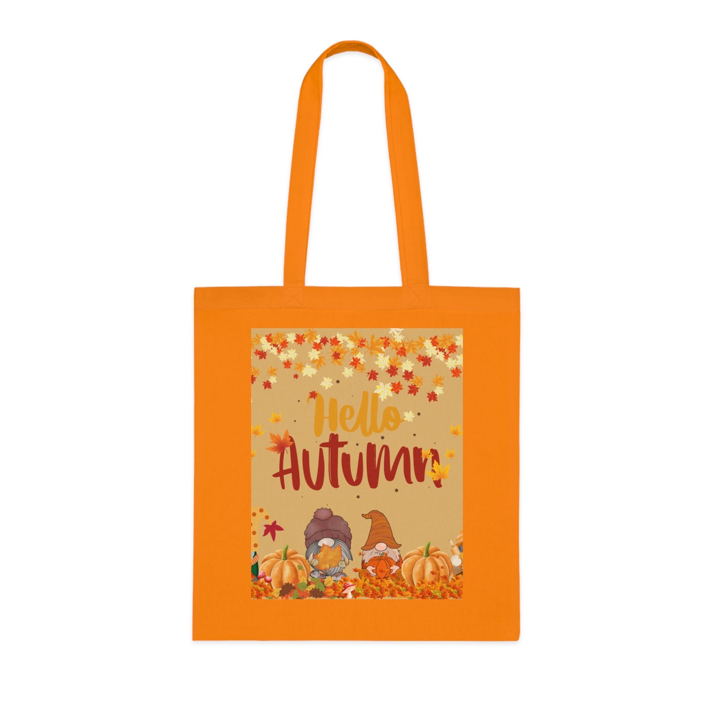 Autumn Greetings Cotton Tote Bag, Fall Shopping Tote, Seasonal Gift, Eco-Friendly Fall Bag, Pumpkin Spice Lover’s Accessory