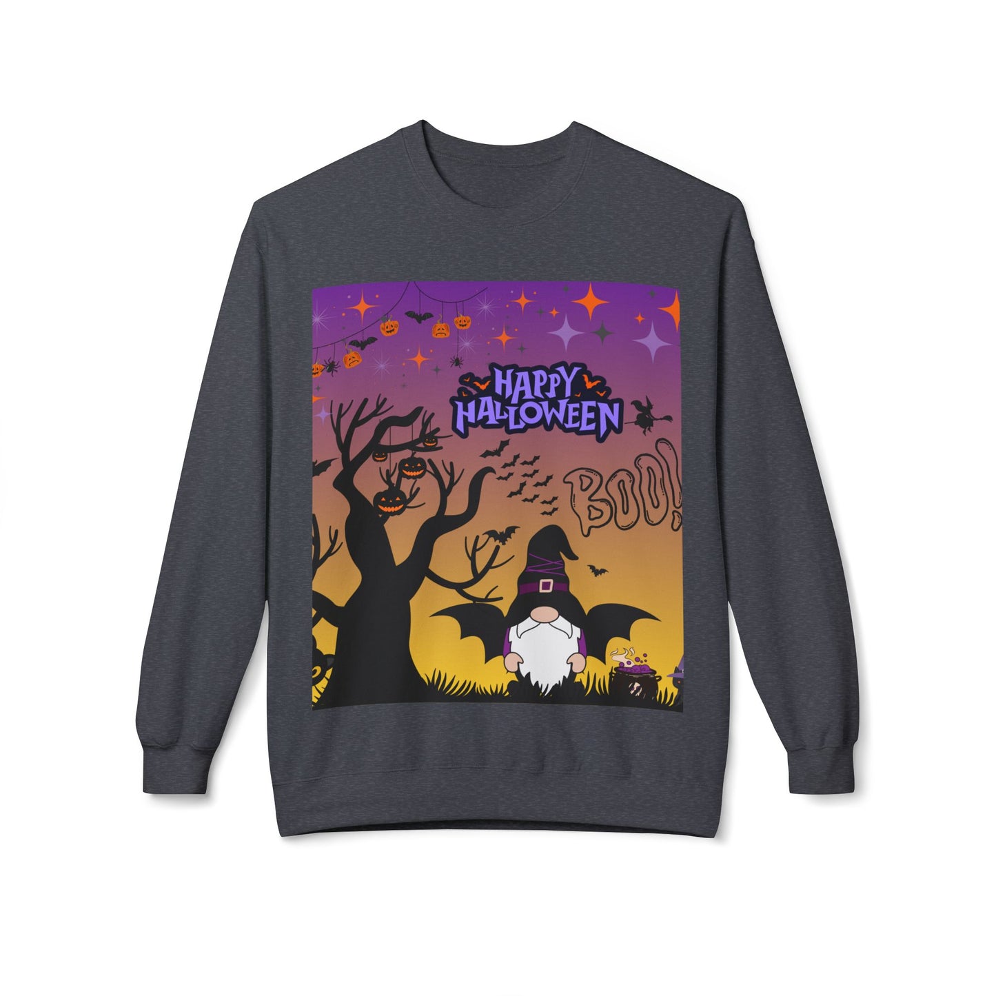 Halloween Crewneck Sweatshirt, Unisex Fleece Top, Funny Fall Apparel, Spooky Season Sweater, Cozy Halloween Outfit, Gift for Her/Him