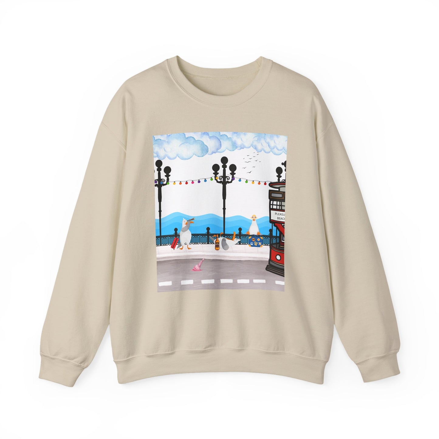 Cozy Urban Scene Sweatshirt – Perfect for Casual Outings, Gift for Friends, Comfortable Layering, Travel Style