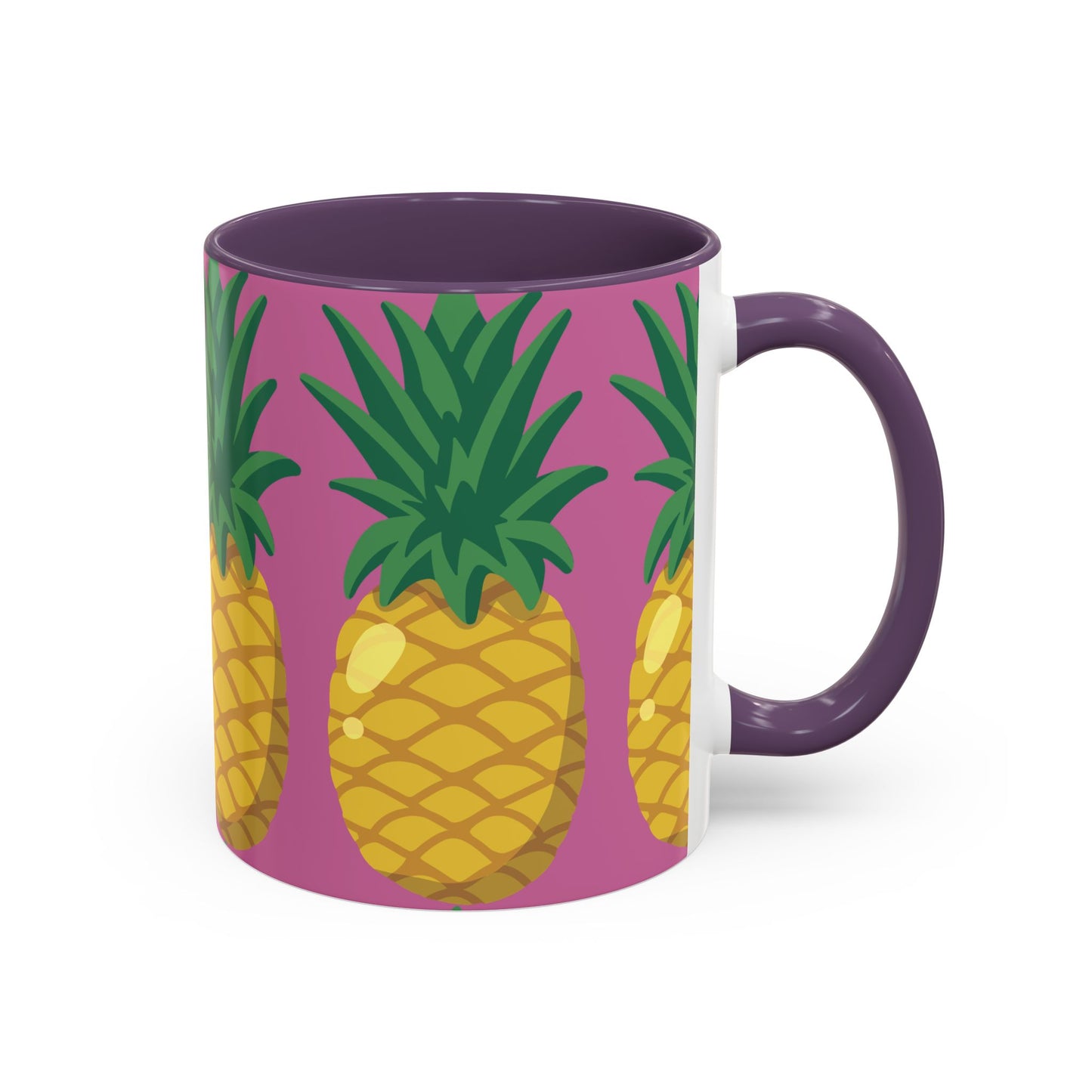 Tropical Pineapple Coffee Mug - Vibrant 11oz & 15oz Accent Cup for Summer Vibes
