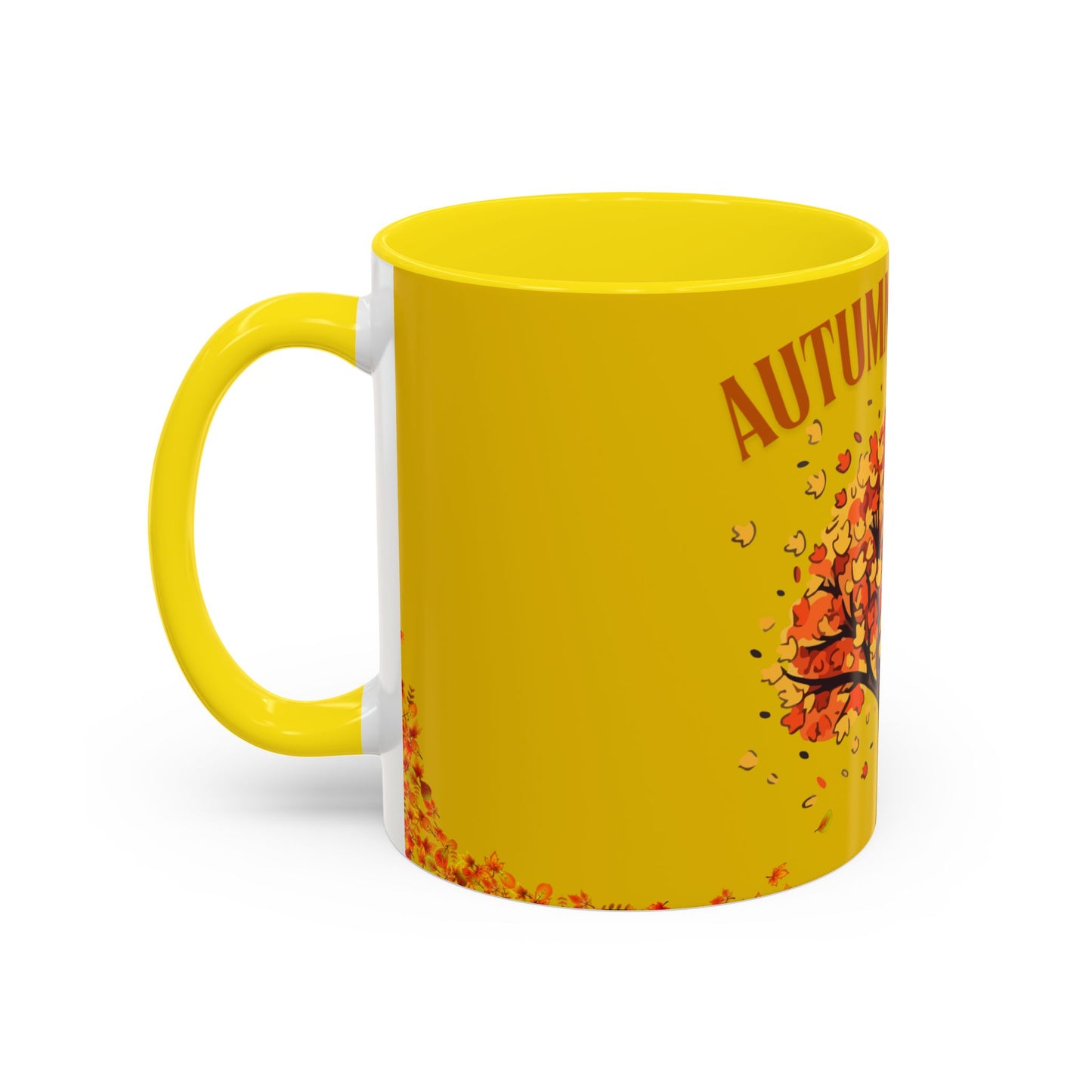 Autumn Leaves Coffee Mug, Fall Themed Ceramic Cup, Cozy Gift for Coffee Lovers, Thanksgiving Decor, Seasonal Drinkware