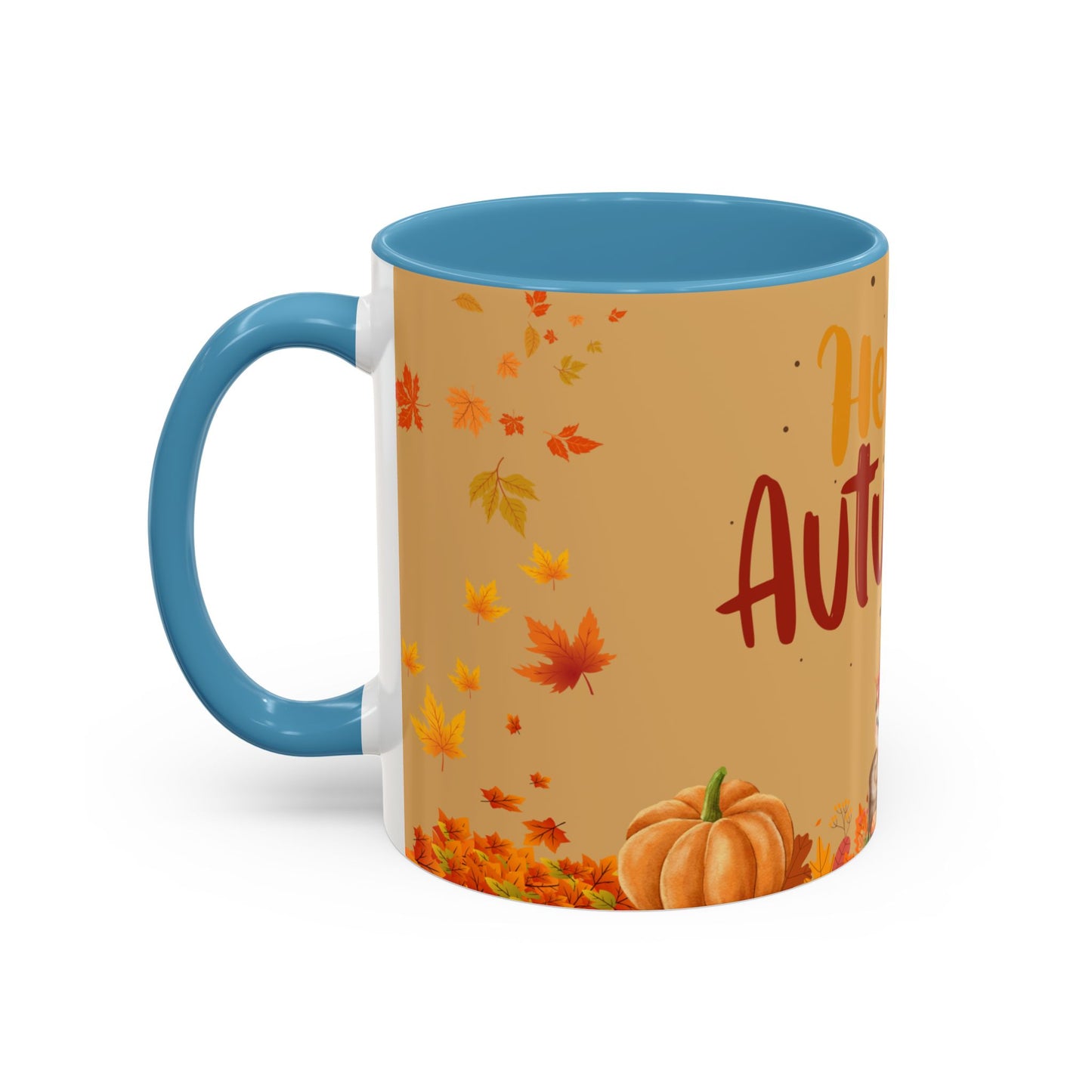 Autumn-Themed Coffee Mug, Seasonal Gift, Fall Decor, Cute Hedgehog Cup, Hello Autumn Mug, Perfect for Cozy Mornings
