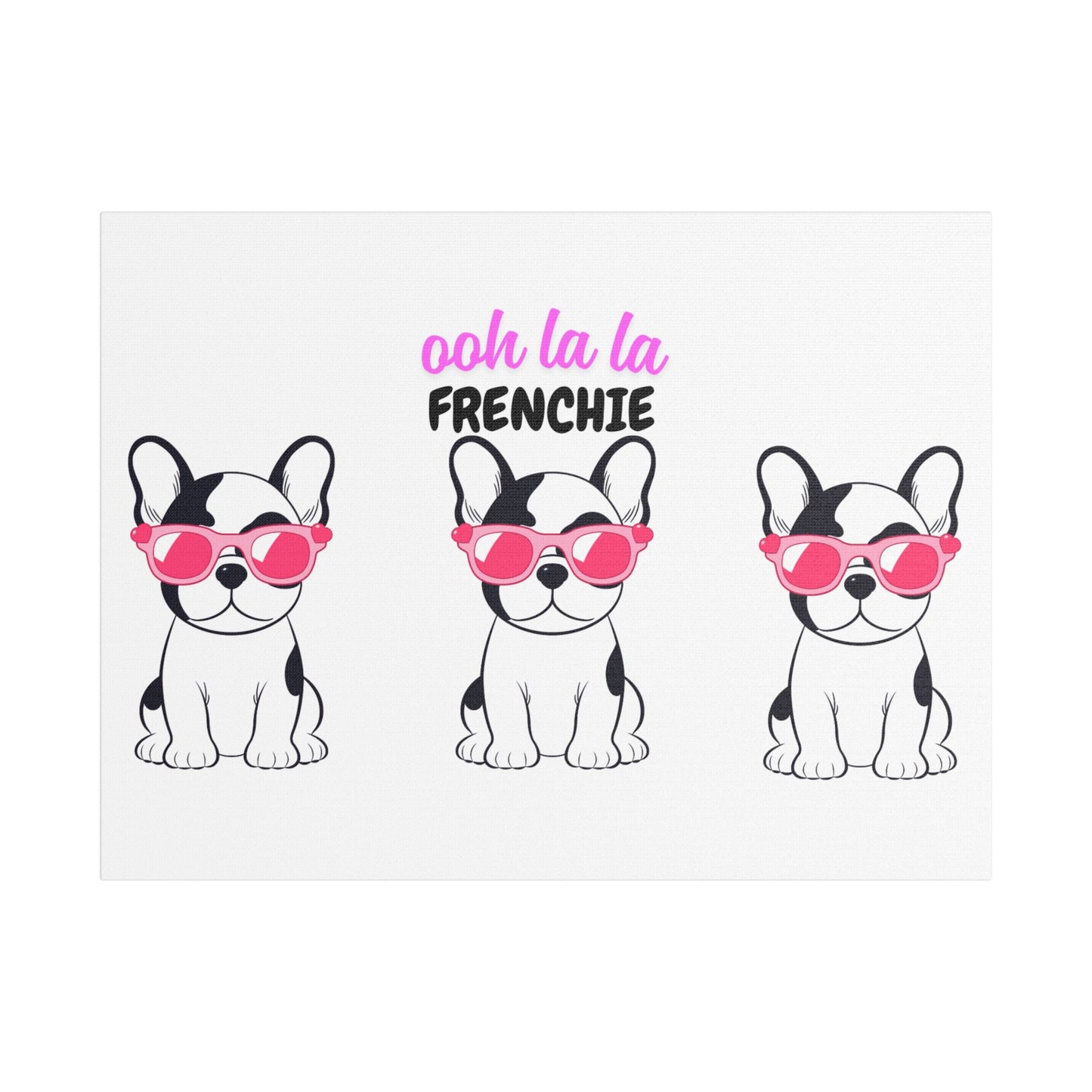 Funny Dog Canvas Wall Art, Dog Lover Decor, Pet Owner Gift, French Bulldog Wall Decor, Ooh La La Frenchie