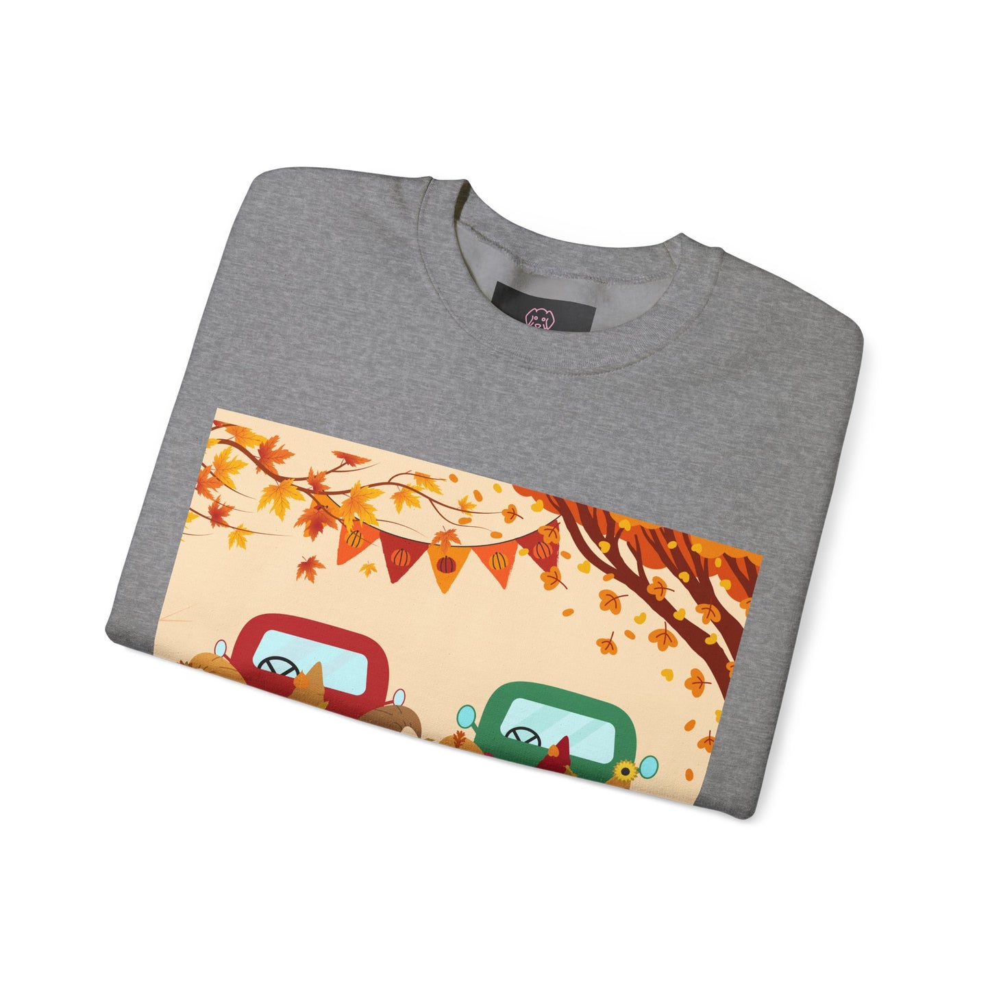 Fall-Themed Sweatshirt, Cozy Unisex Crewneck, Autumn Vibes, Perfect for Thanksgiving, Gifts for Her, Seasonal Fashion