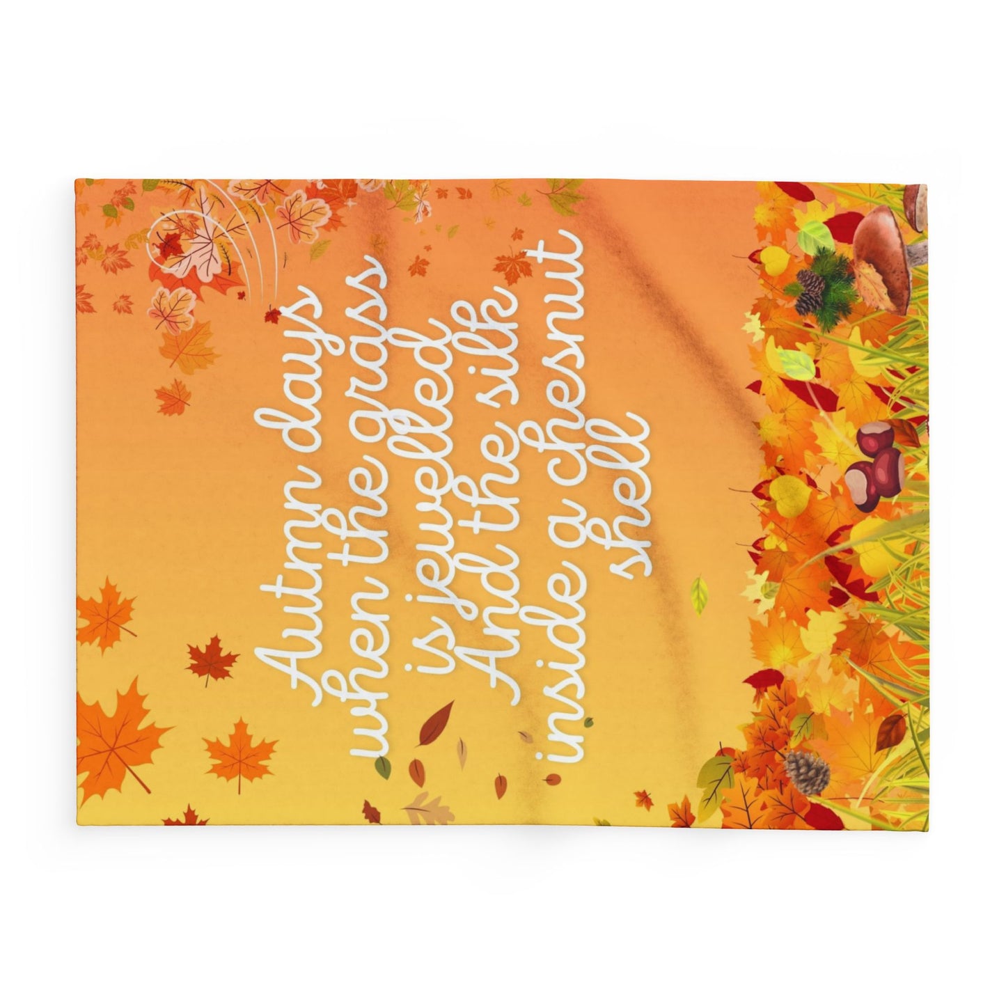 Cozy Autumn Fleece Blanket, Fall Decor, Thanksgiving Gift, Warm Throw Blanket, Seasonal Home Accessories