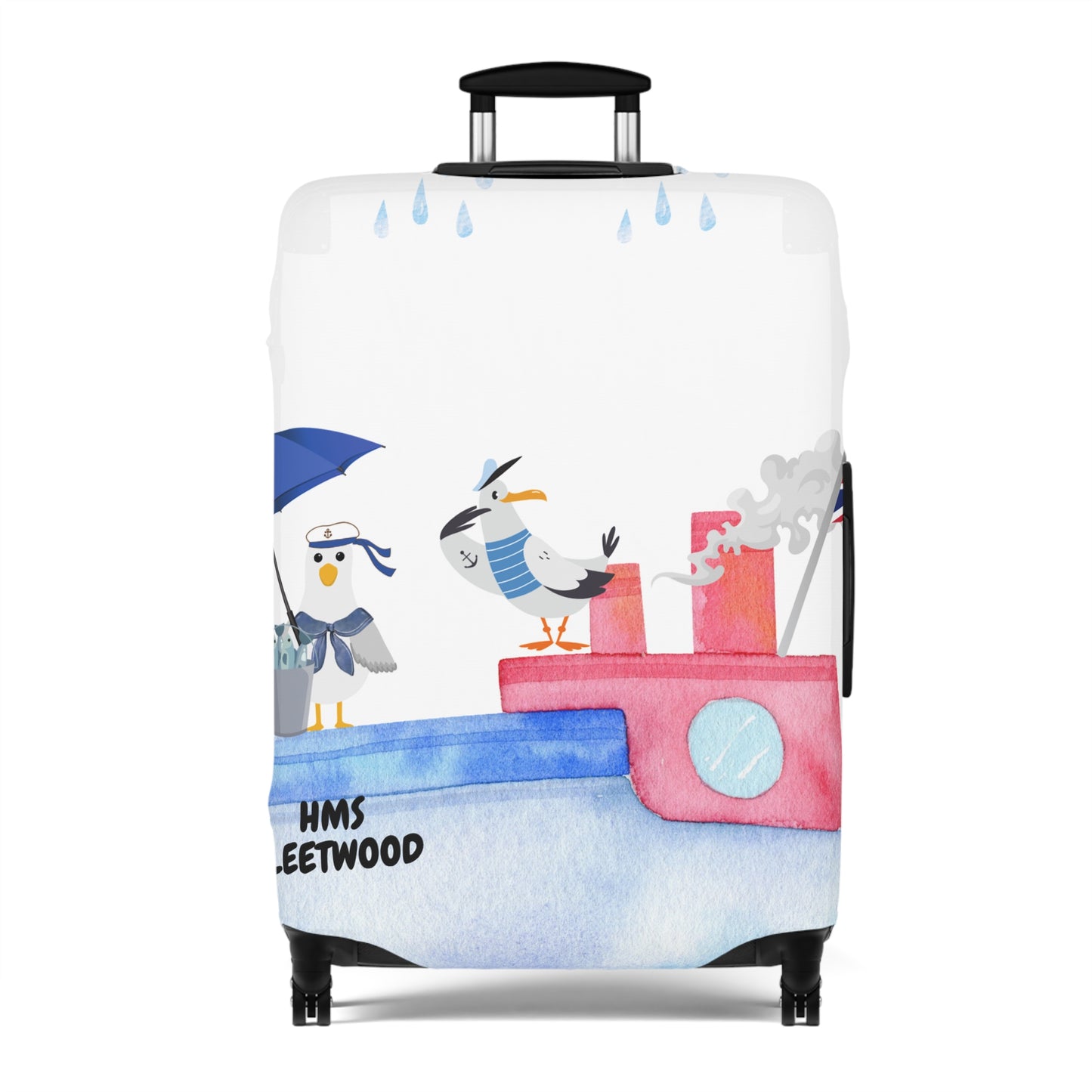 Whimsical Luggage Cover - Travel Accessory for Adventurers, Gift for Wanderlust Lovers, Unique Baggage Protector for Vacations