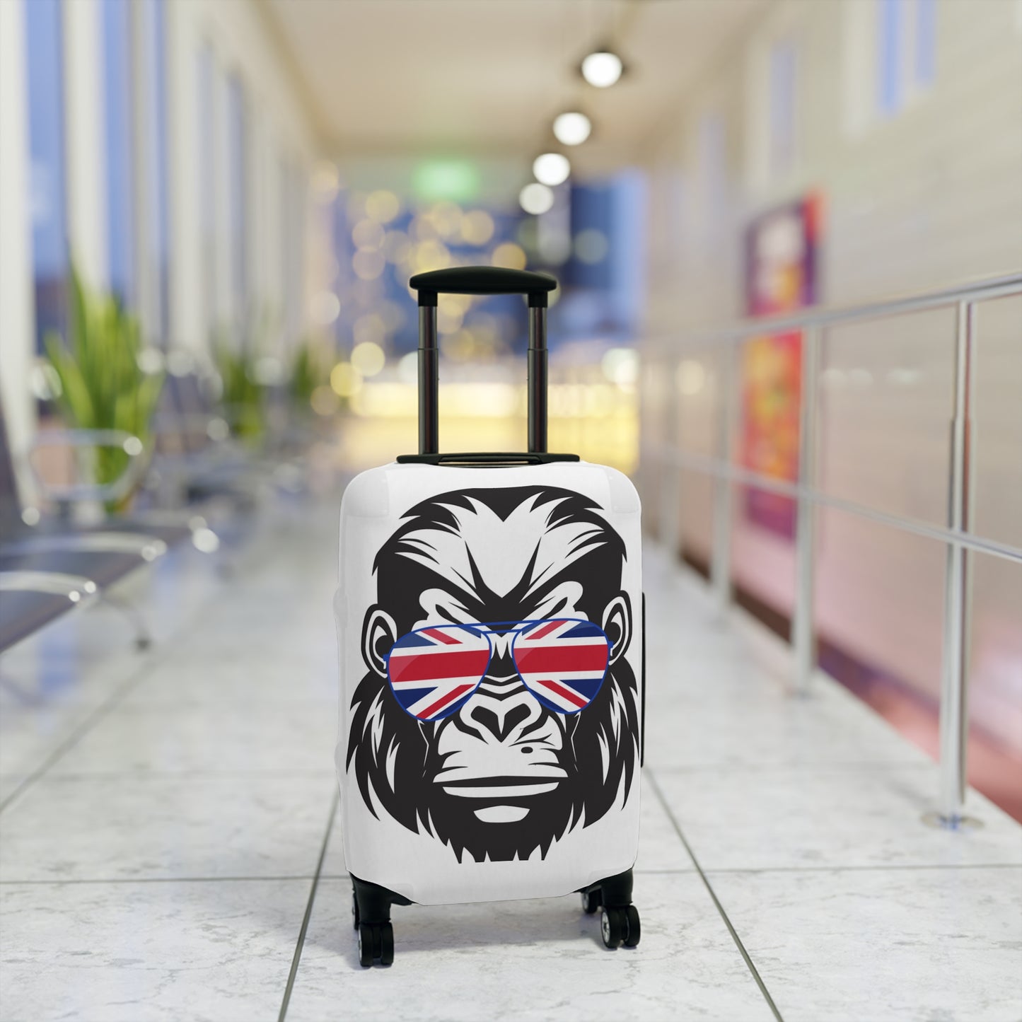 Stylish Gorilla Luggage Cover - Fun Travel Accessory, Unique Suitcase Wrap, Vacation Gear, Gift for Tourists, Monkey Travel Case