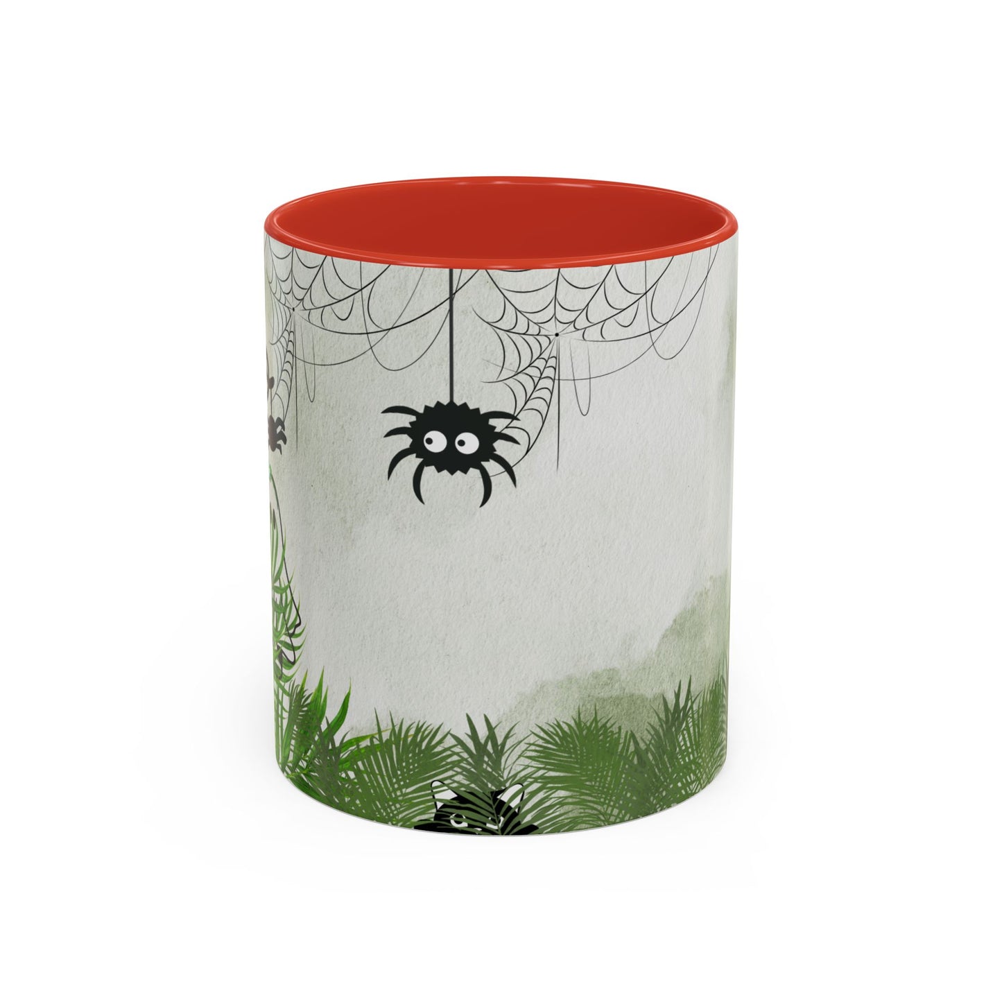 Spider Web Accent Coffee Mug | Halloween Decor, Gift for Creepy Coffee Lovers, Unique Kitchenware, Spooky Mug for Fall