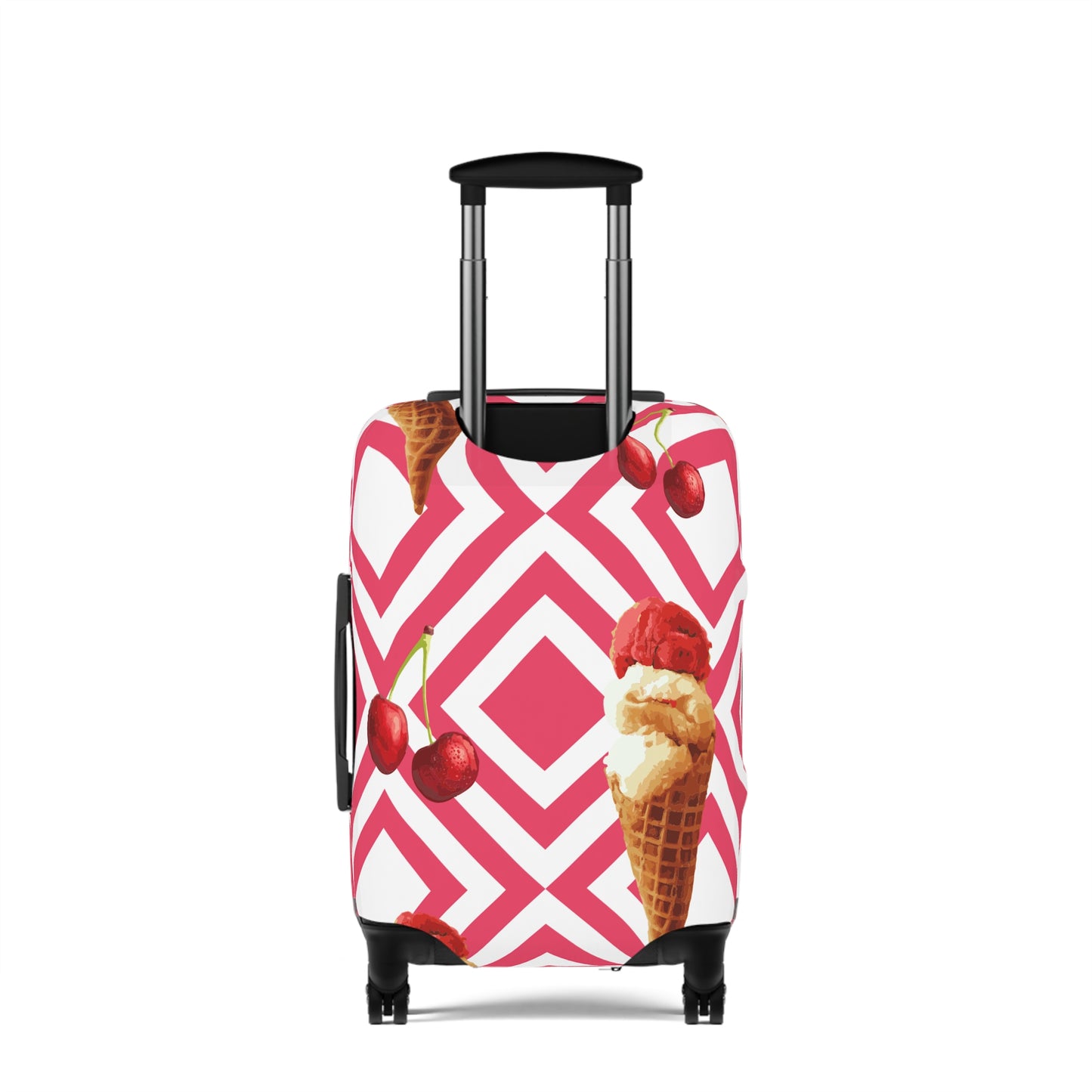 Chic Cherry Ice Cream Luggage Cover - Stylish Travel Accessory
