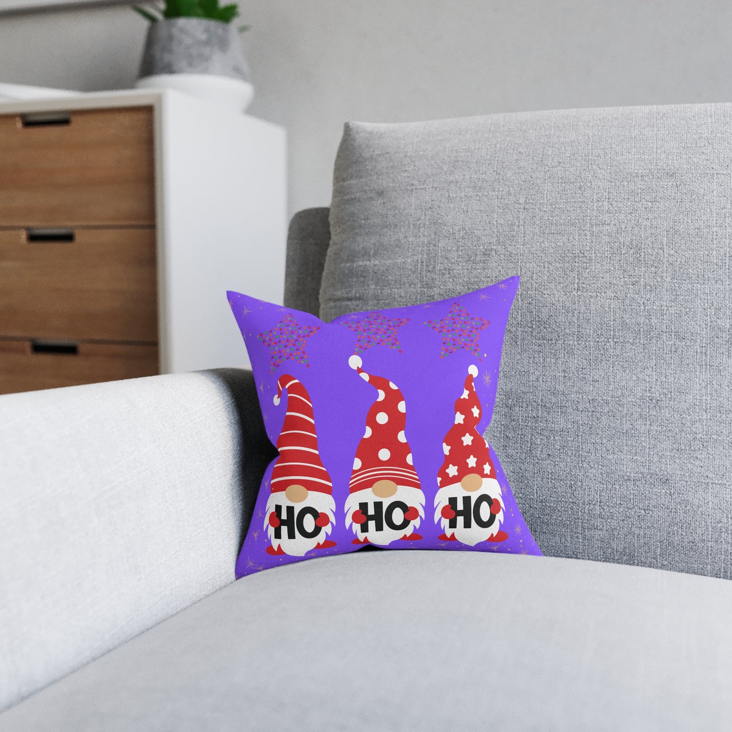 Festive Gnome Throw Pillow | Holiday Decor | Home Accessories | Cozy Gifts | Christmas Cushion
