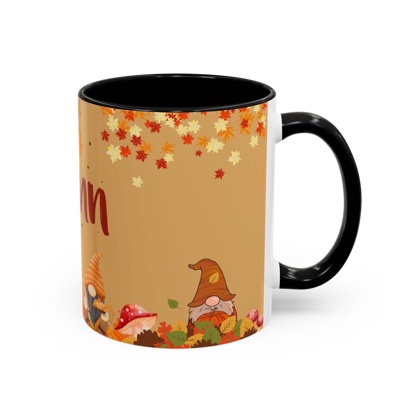 Autumn Accent Coffee Mug - Fall Decor, Seasonal Gift, Thanksgiving, Cozy Hot Beverage Cup, Autumn Vibes