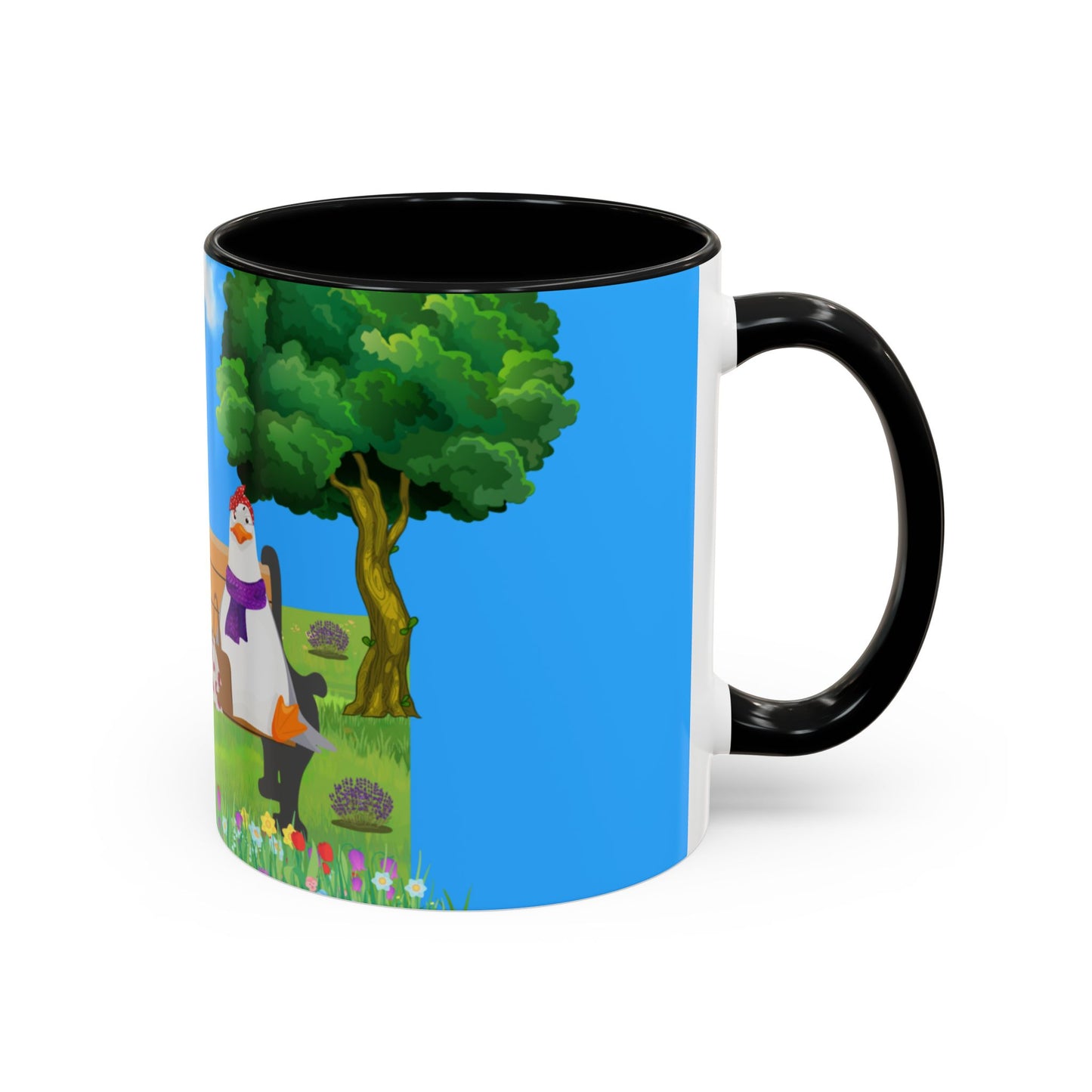 Whimsical seagull Coffee Mug, Cute Animal Mug, Gift for Coffee Lovers, Nature Scene, Funny Gift, Perfect for Any Occasion