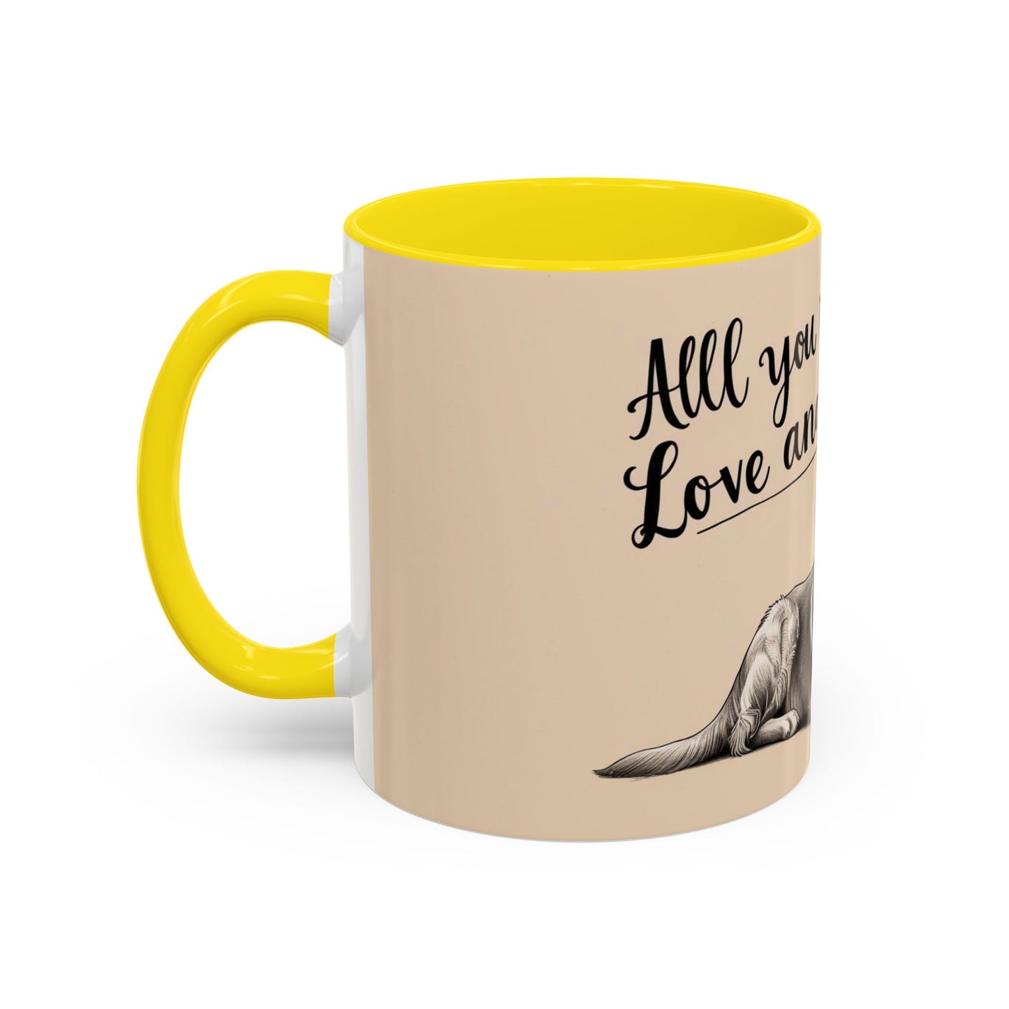 Dog Lover's Accent Coffee Mug - All You Need is Love and a Dog
