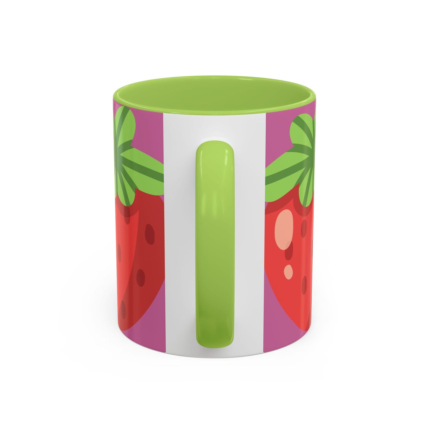 Playful Strawberry Accent Coffee Mug - Cute Kitchenware for Fruit Lovers