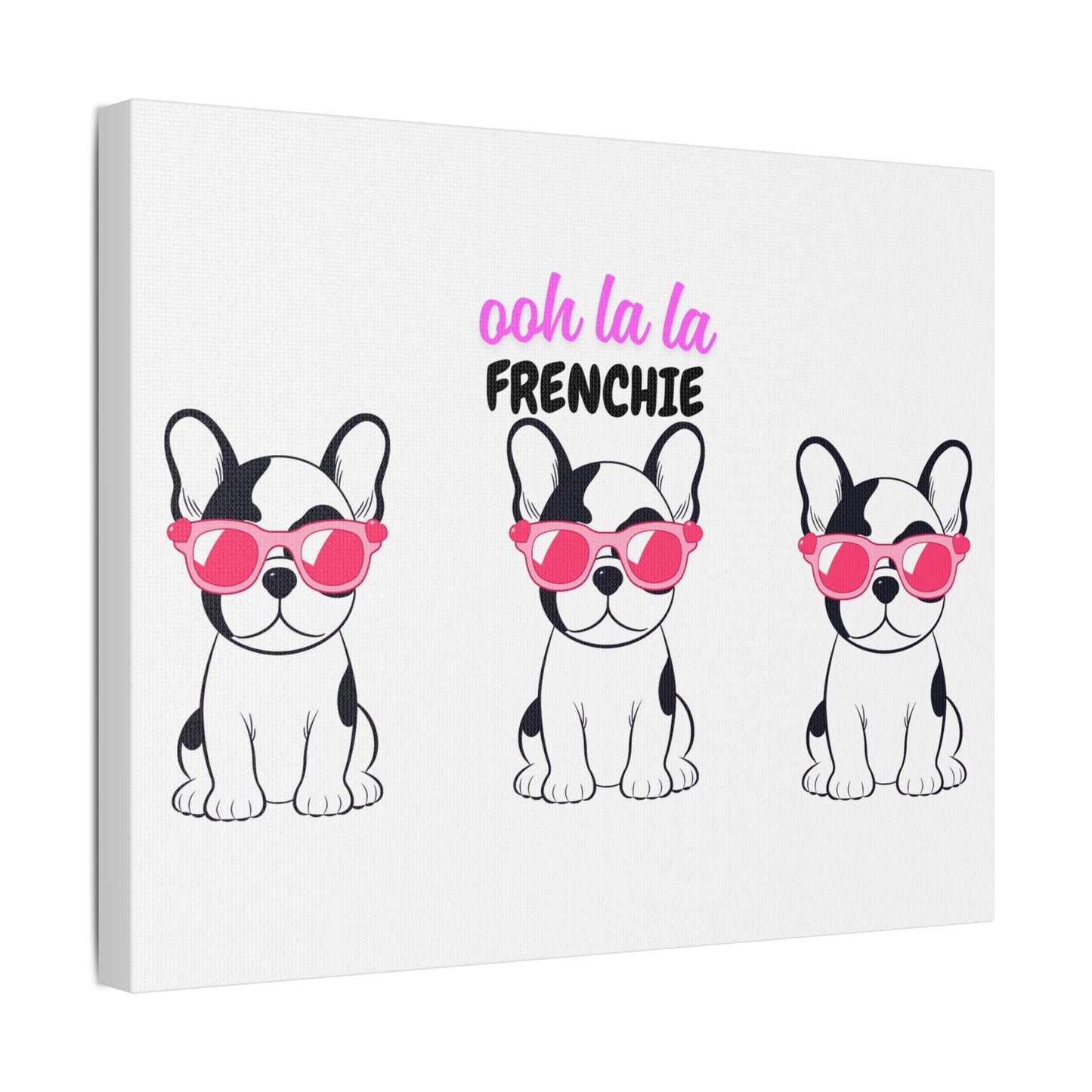 Funny Dog Canvas Wall Art, Dog Lover Decor, Pet Owner Gift, French Bulldog Wall Decor, Ooh La La Frenchie