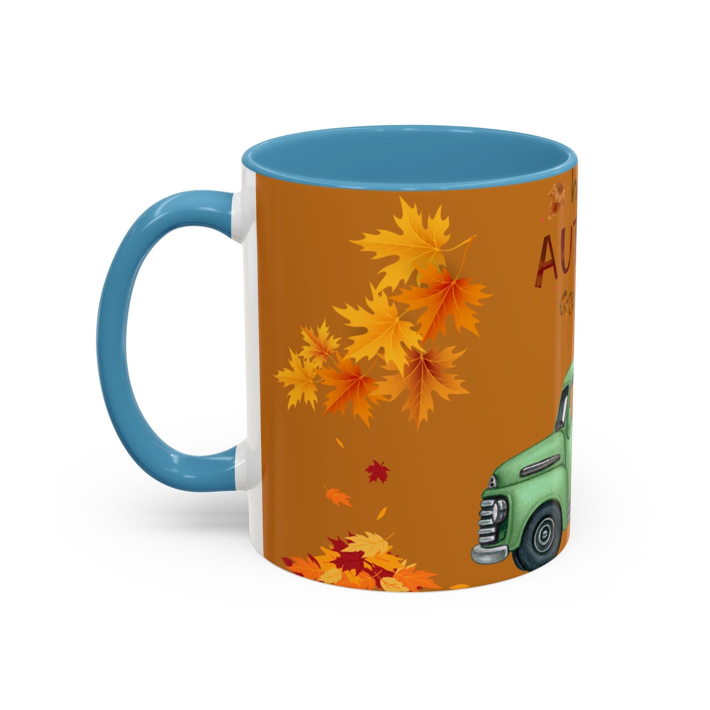 Autumn-Themed Coffee Mug, Cozy Fall Ceramic Mug, Colorful Harvest Cup, Seasonal Drinkware, Thanksgiving Gift