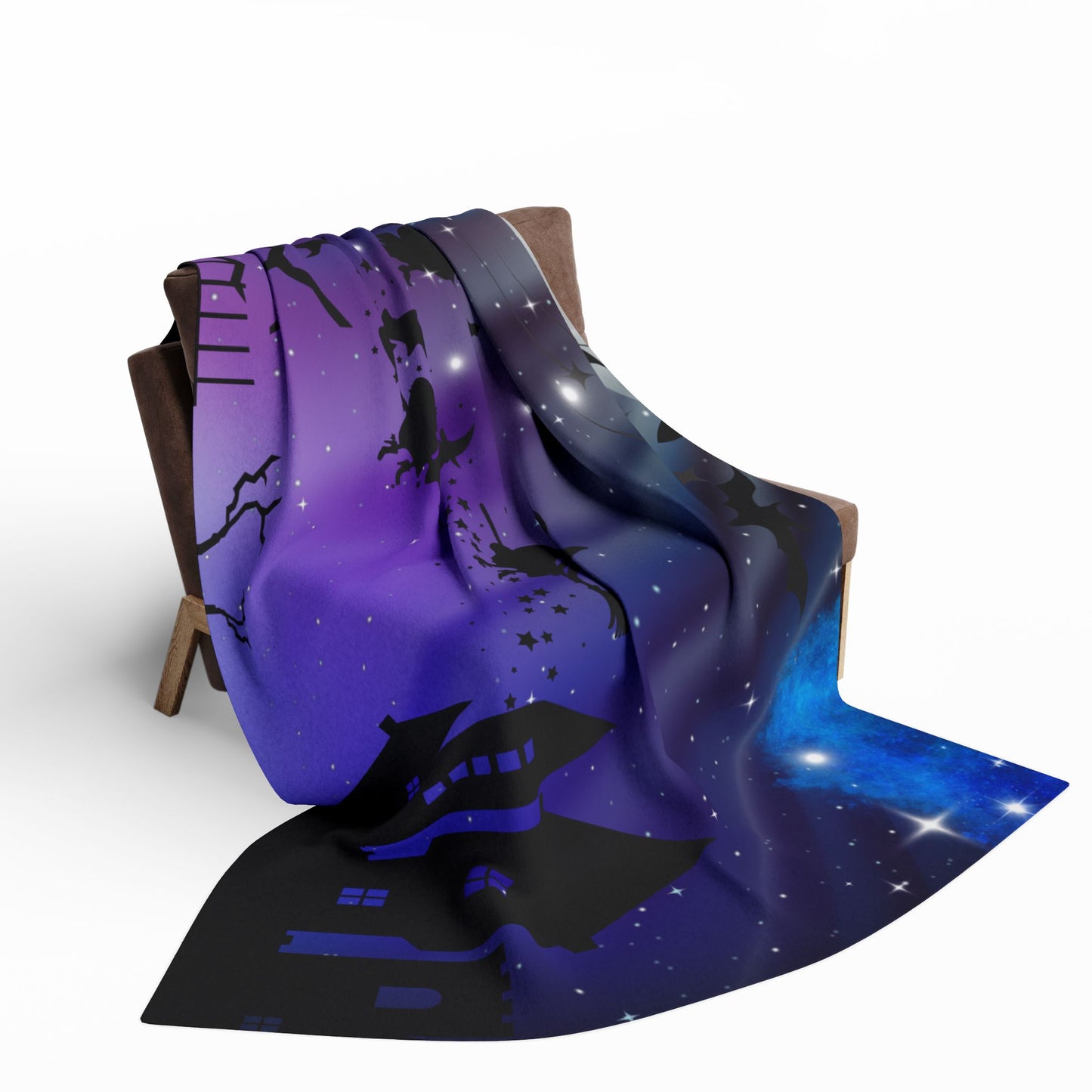 Mystical Halloween Fleece Blanket, Cozy Throw for Spooky Nights, Perfect for Fall, Witch Decor, Gifting for Halloween