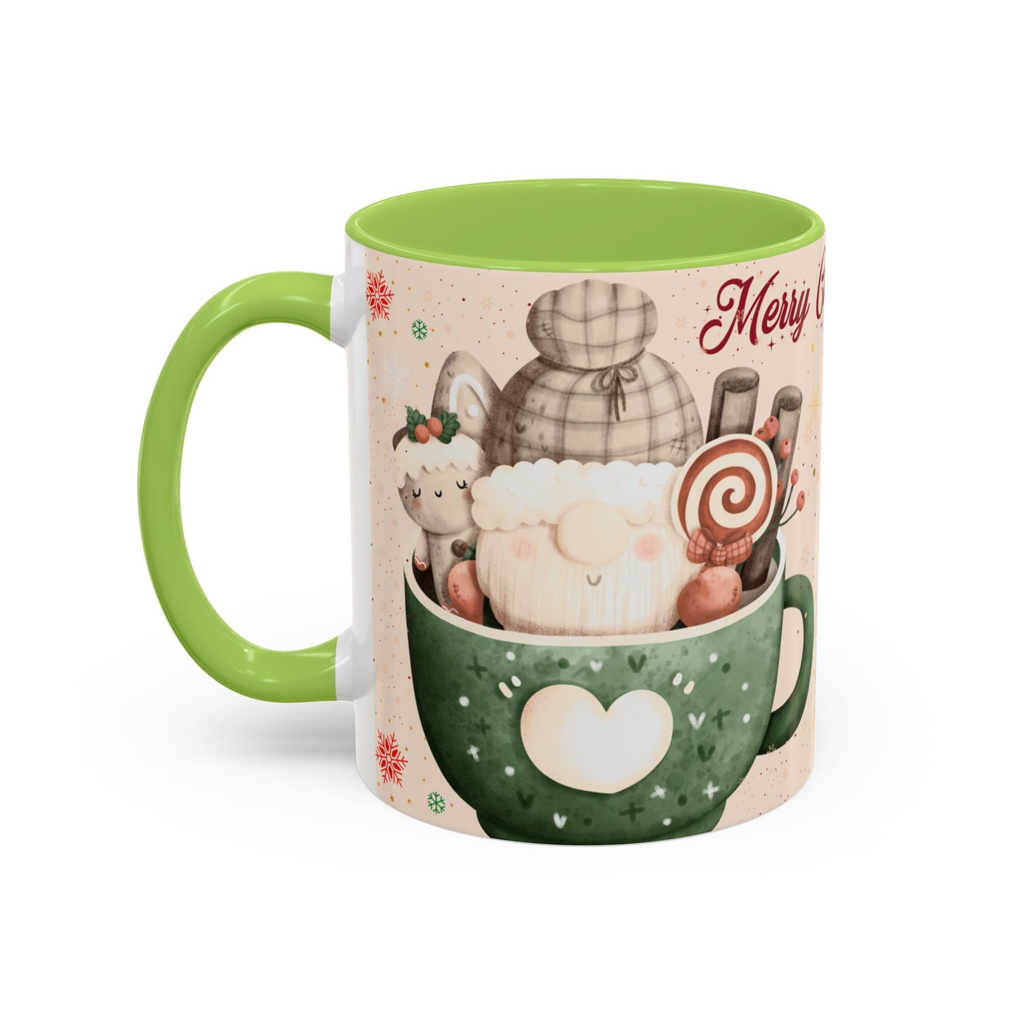 Festive Coffee Mug - Merry Christmas Design, Holiday Gift, Winter Decor, Christmas Mug, Cozy Beverage Cup