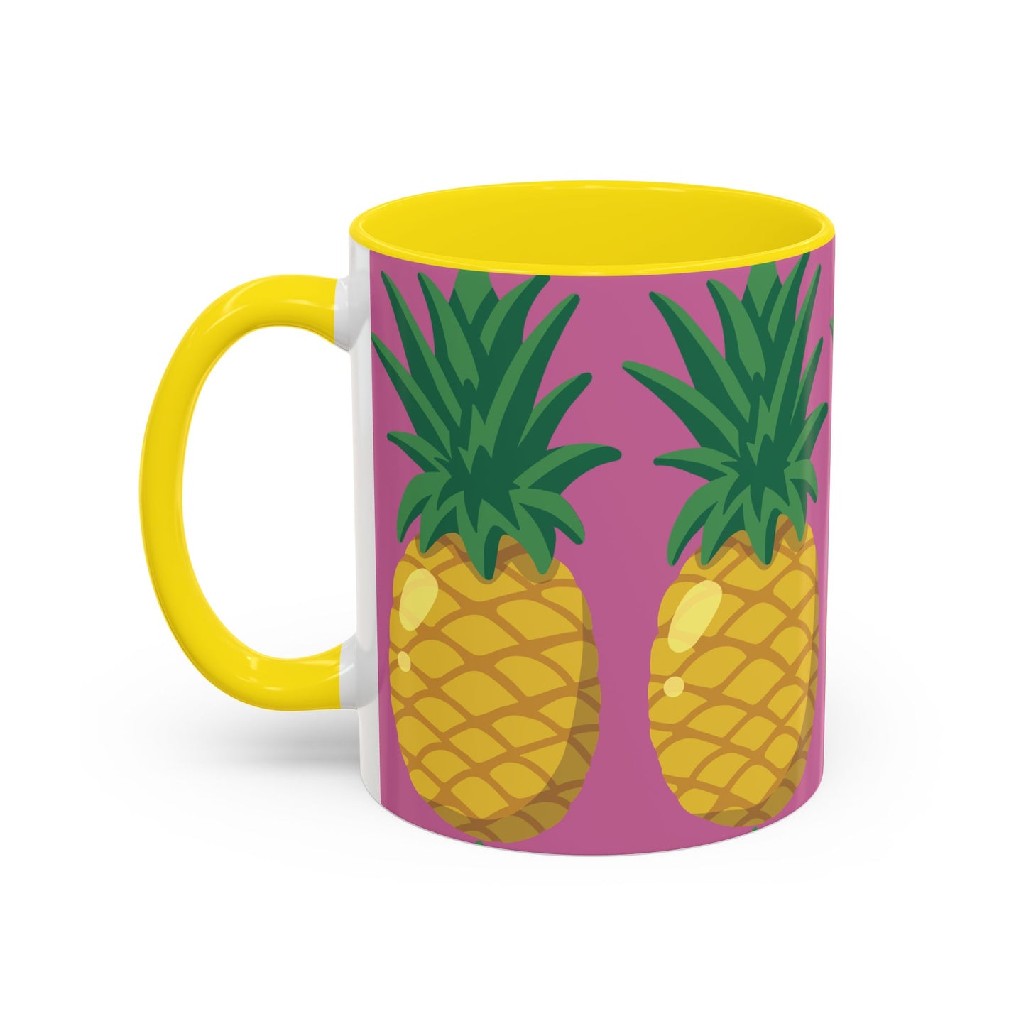 Tropical Pineapple Coffee Mug - Vibrant 11oz & 15oz Accent Cup for Summer Vibes