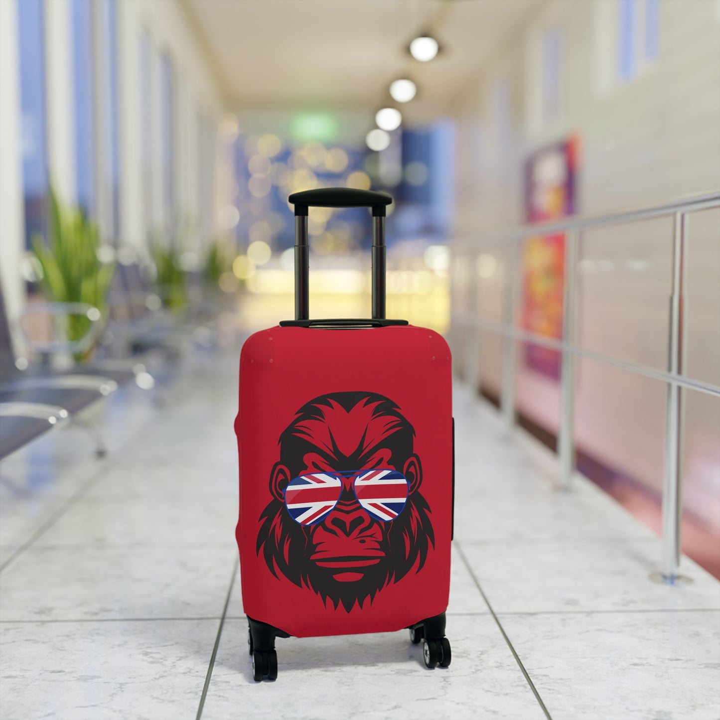 Gorilla Luggage Cover - Travel Accessory, Unique Suitcase Protector, Gift for Adventurers, Monkey Theme Travel Gear