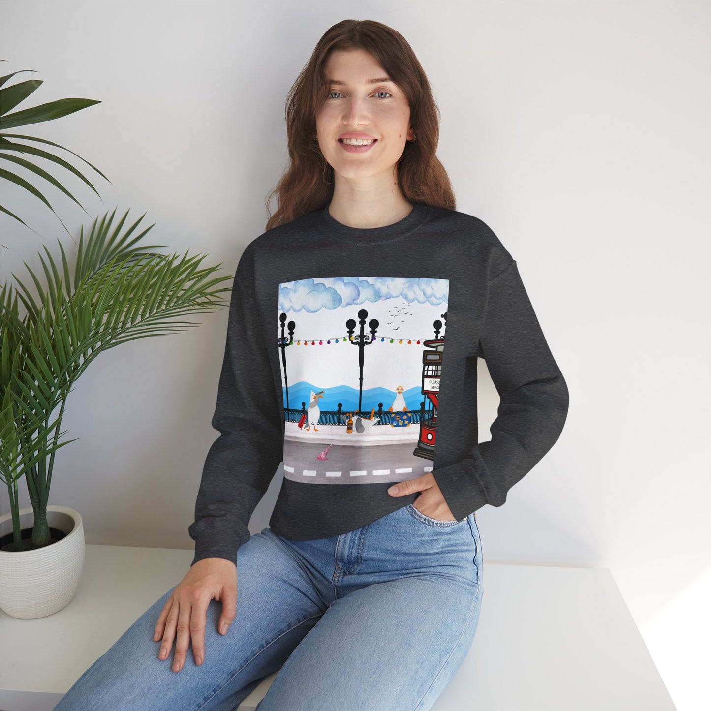 Cozy Urban Scene Sweatshirt – Perfect for Casual Outings, Gift for Friends, Comfortable Layering, Travel Style