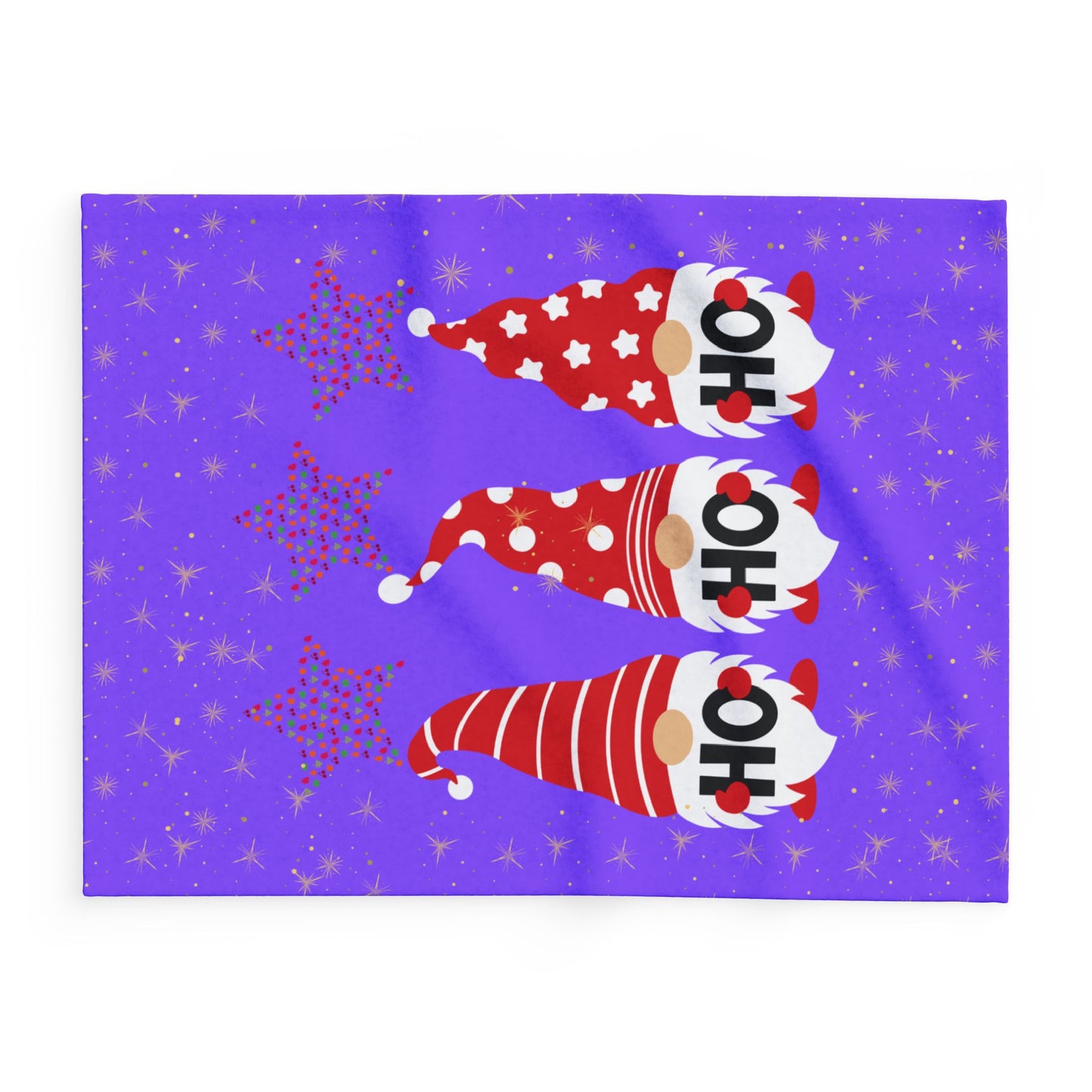 Cozy Holiday Gnome Fleece Blanket, Soft Throw Blanket, Winter Decor, Gift for Christmas, Couch Blanket, Seasonal Home Accessory