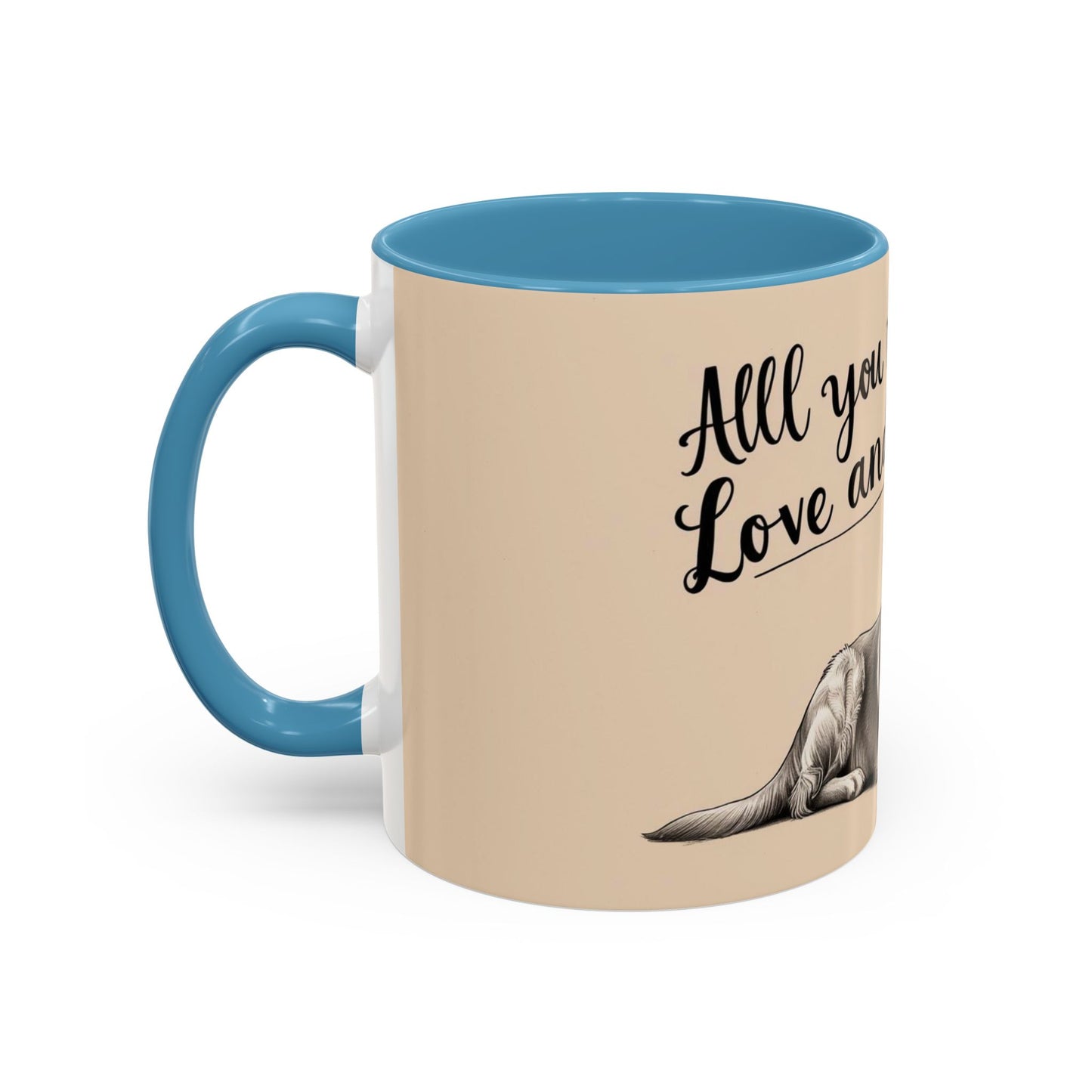 Dog Lover's Accent Coffee Mug - All You Need is Love and a Dog