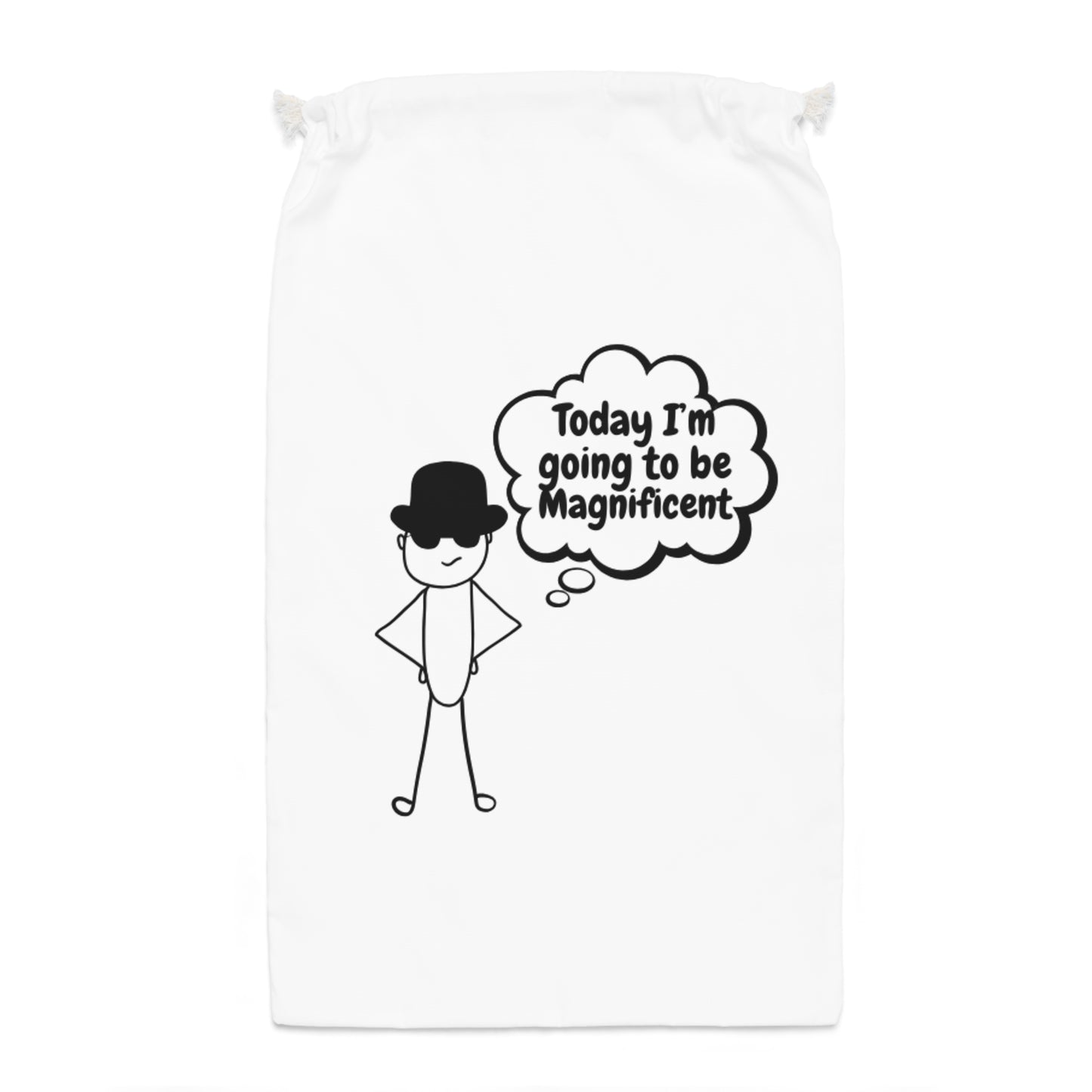 Magnificent Quote Sack, Motivational Tote, Gift for Women, Fun Grocery Bag, Cute Favor for Kids, Reusable Gift Bag