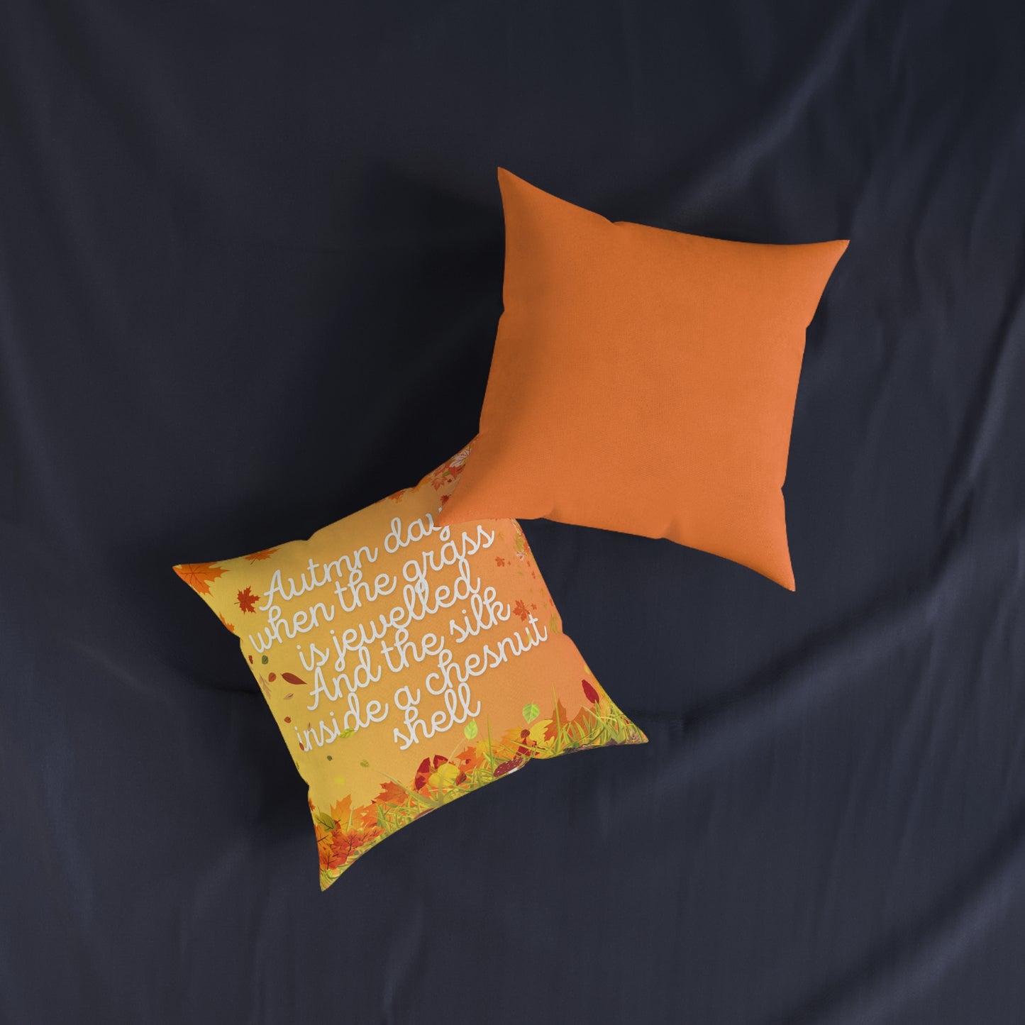 Autumn Quote Square Pillow | Cozy Home Decor, Fall Accent Cushion, Thanksgiving Gift, Seasonal Pillow, Harvest Decoration