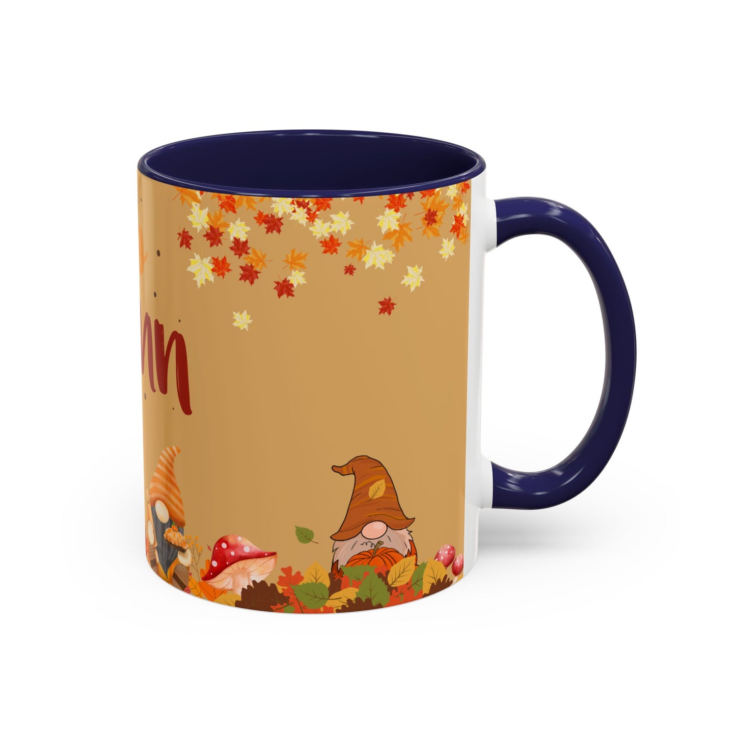Autumn Accent Coffee Mug - Fall Decor, Seasonal Gift, Thanksgiving, Cozy Hot Beverage Cup, Autumn Vibes