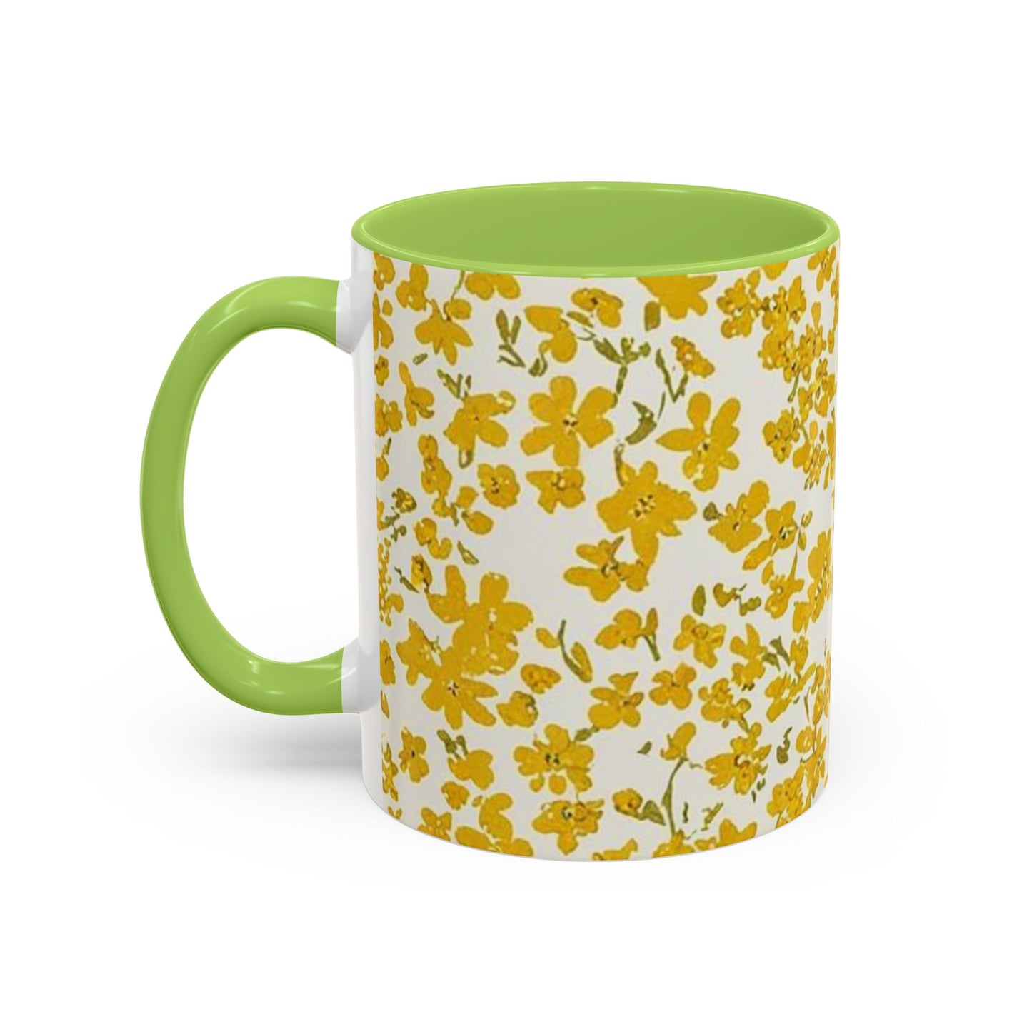 Floral Accent Coffee Mug - 11 & 15oz - Perfect for Spring Mornings