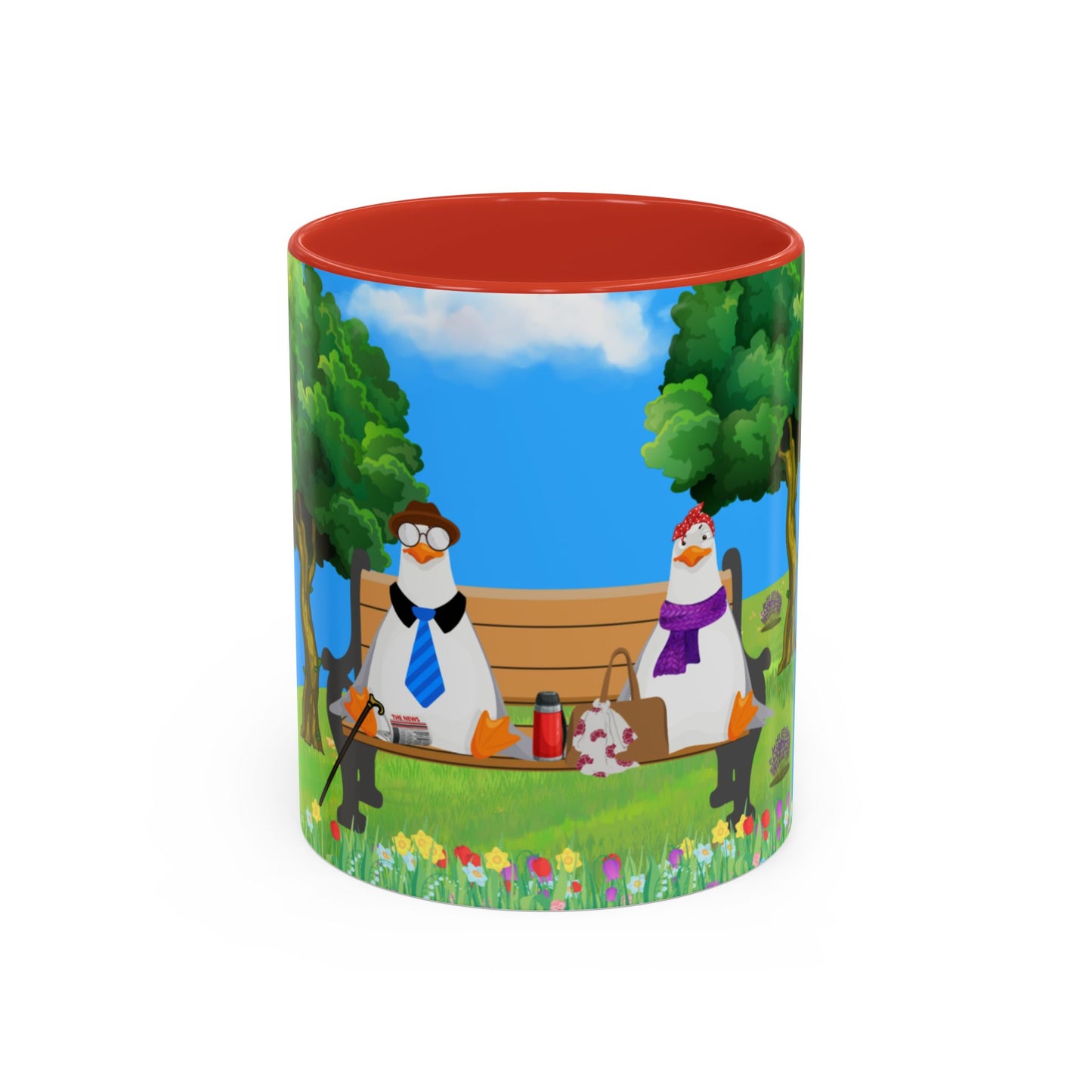 Whimsical seagull Coffee Mug, Cute Animal Mug, Gift for Coffee Lovers, Nature Scene, Funny Gift, Perfect for Any Occasion