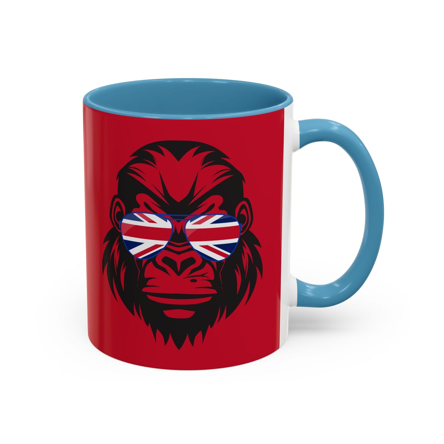 British Gorilla Accent Coffee Mug - Bold Coffee Cup for Animal Lovers, Unique Gift, Fun Kitchen Decor, Perfect for Birthdays, Holidays