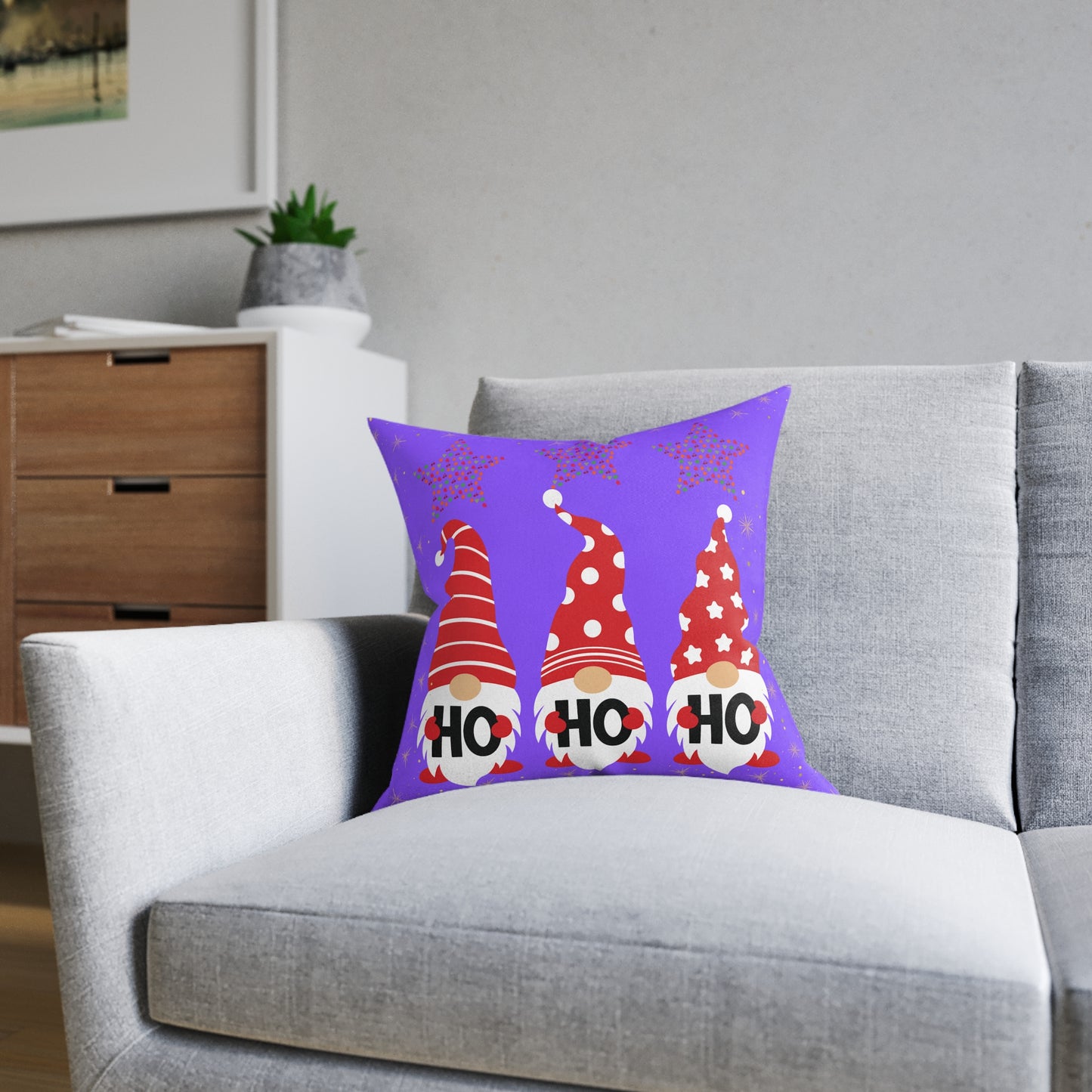 Festive Gnome Throw Pillow | Holiday Decor | Home Accessories | Cozy Gifts | Christmas Cushion