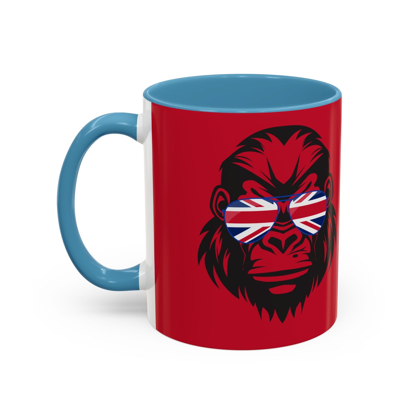 British Gorilla Accent Coffee Mug - Bold Coffee Cup for Animal Lovers, Unique Gift, Fun Kitchen Decor, Perfect for Birthdays, Holidays