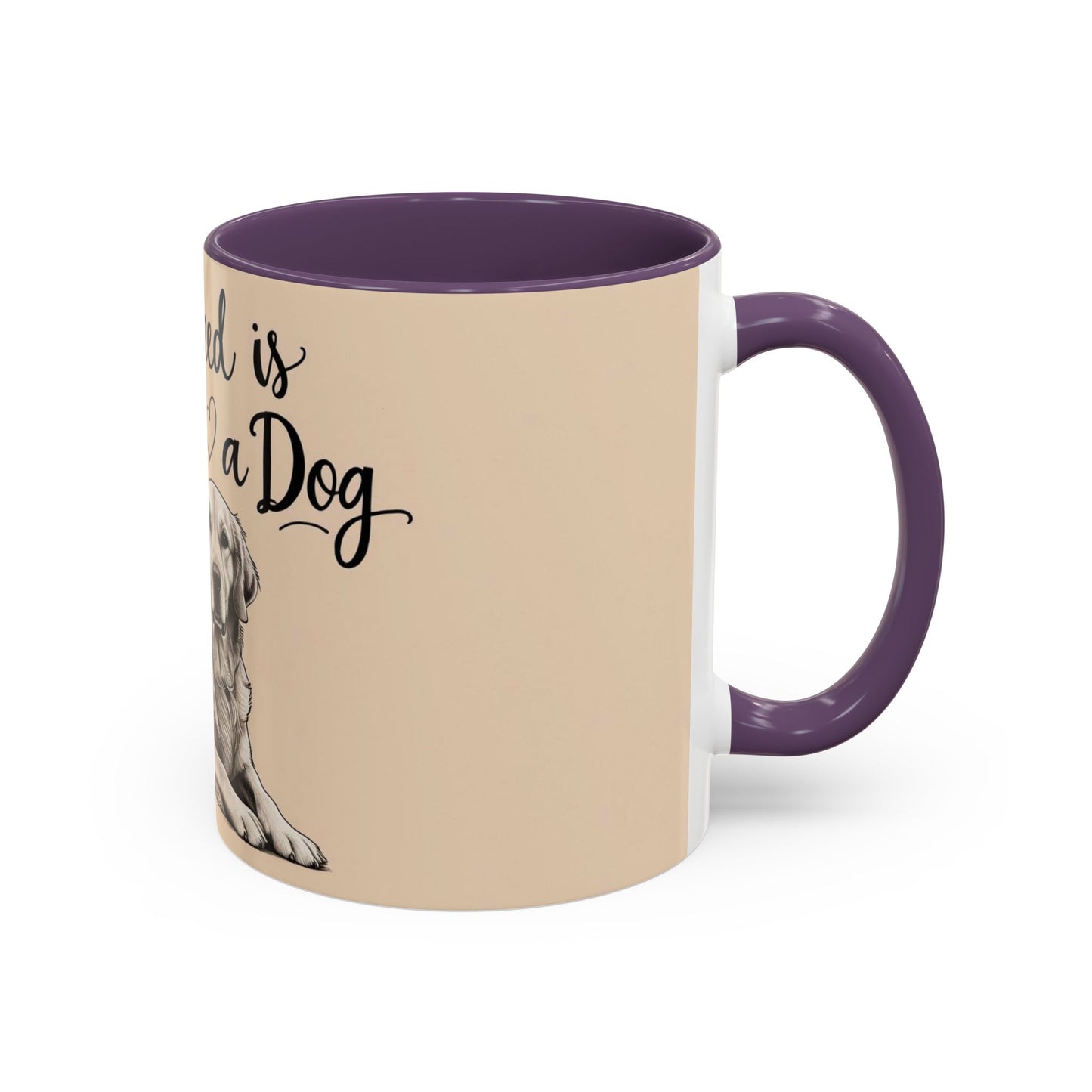 Dog Lover's Accent Coffee Mug - All You Need is Love and a Dog