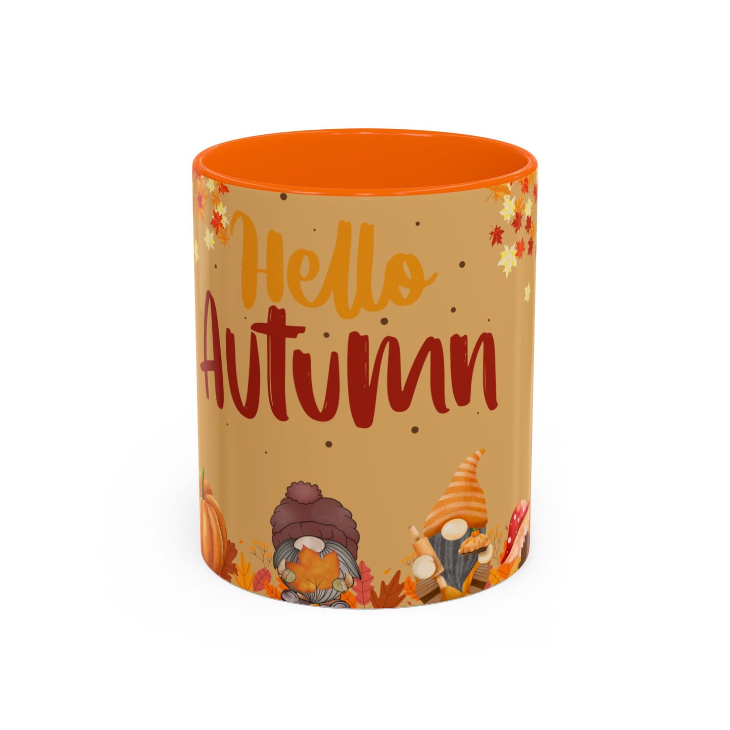 Autumn Accent Coffee Mug - Fall Decor, Seasonal Gift, Thanksgiving, Cozy Hot Beverage Cup, Autumn Vibes