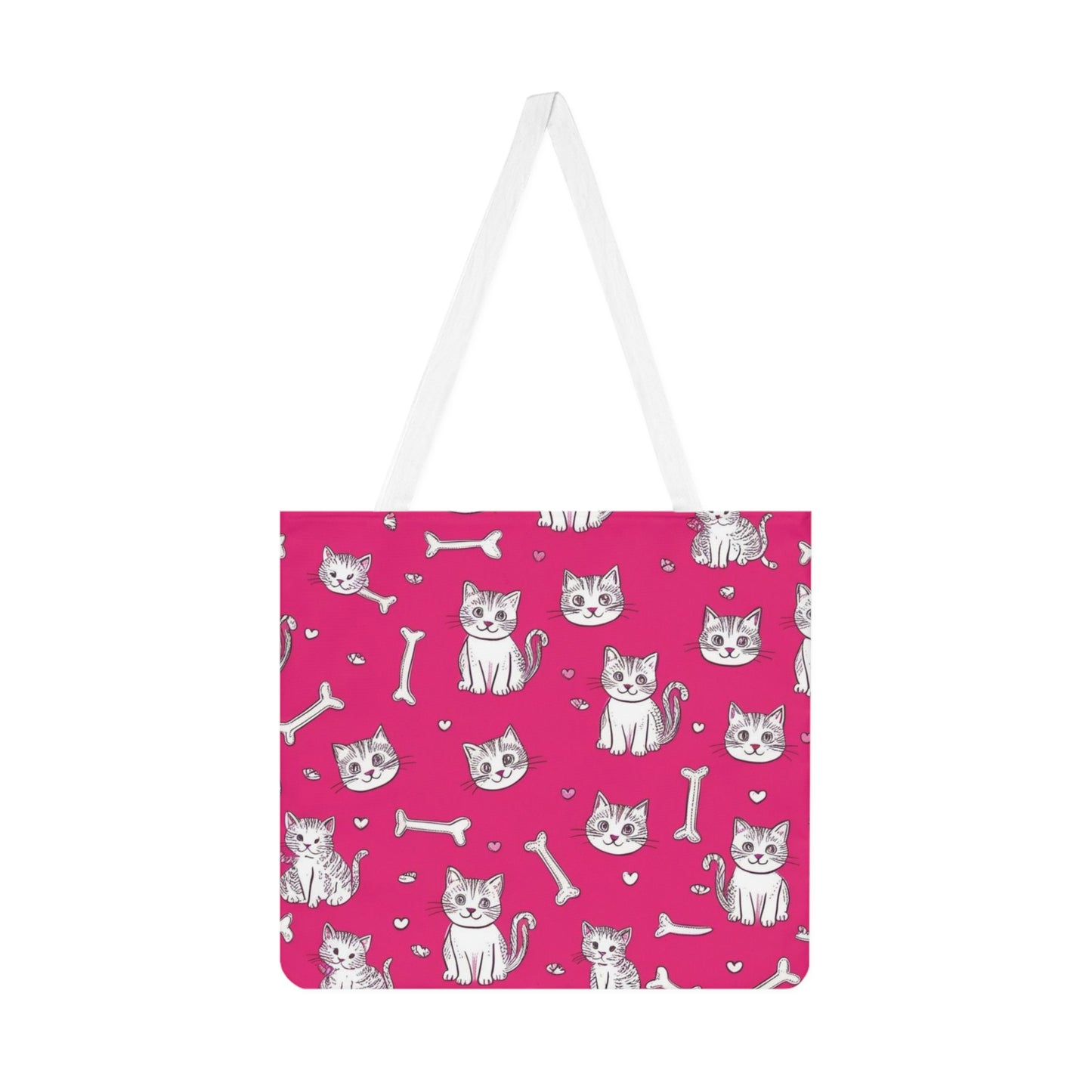 Cute Cat Themed Shoulder Tote Bag - Perfect for Pet Lovers and Cat Enthusiasts