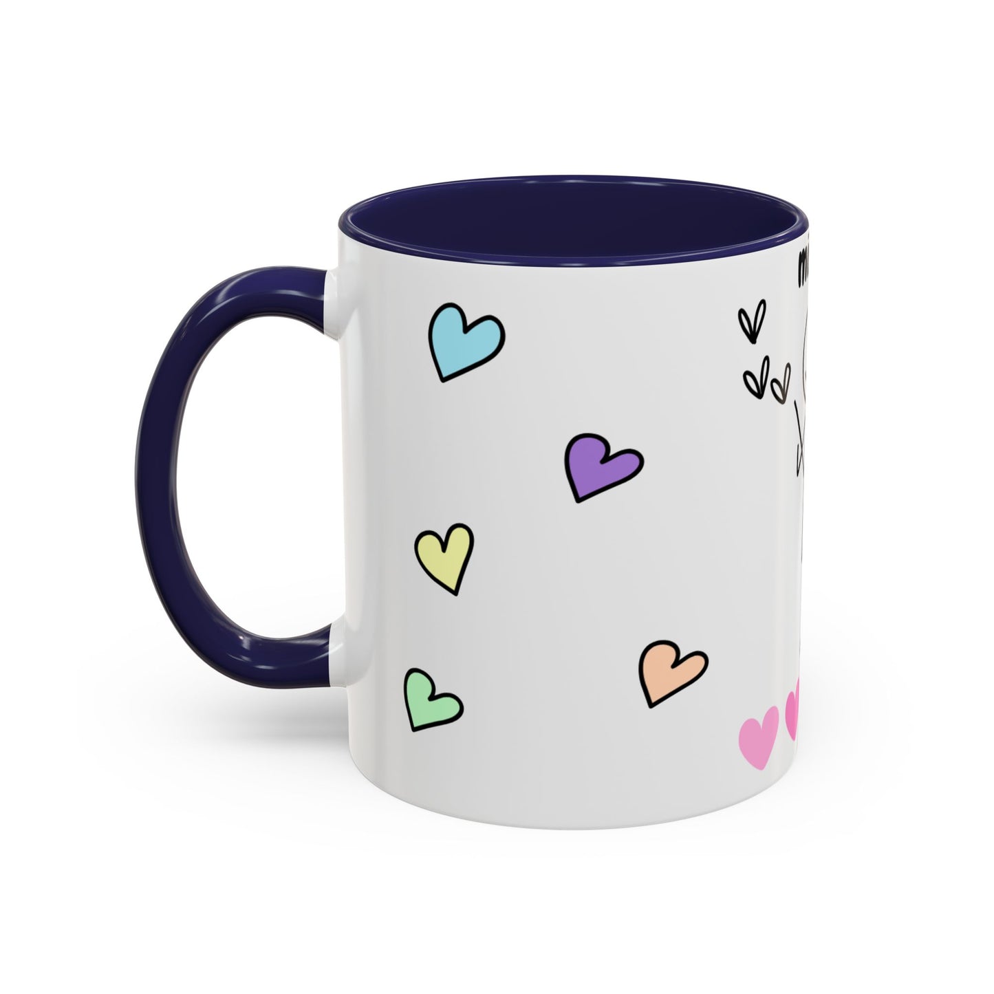 Heartfelt Miss You Accent Coffee Mug, Cute Gift for Friends, Personalized Coffee Cup, Thoughtful Gift for Loved Ones, Cheerful Home Decor