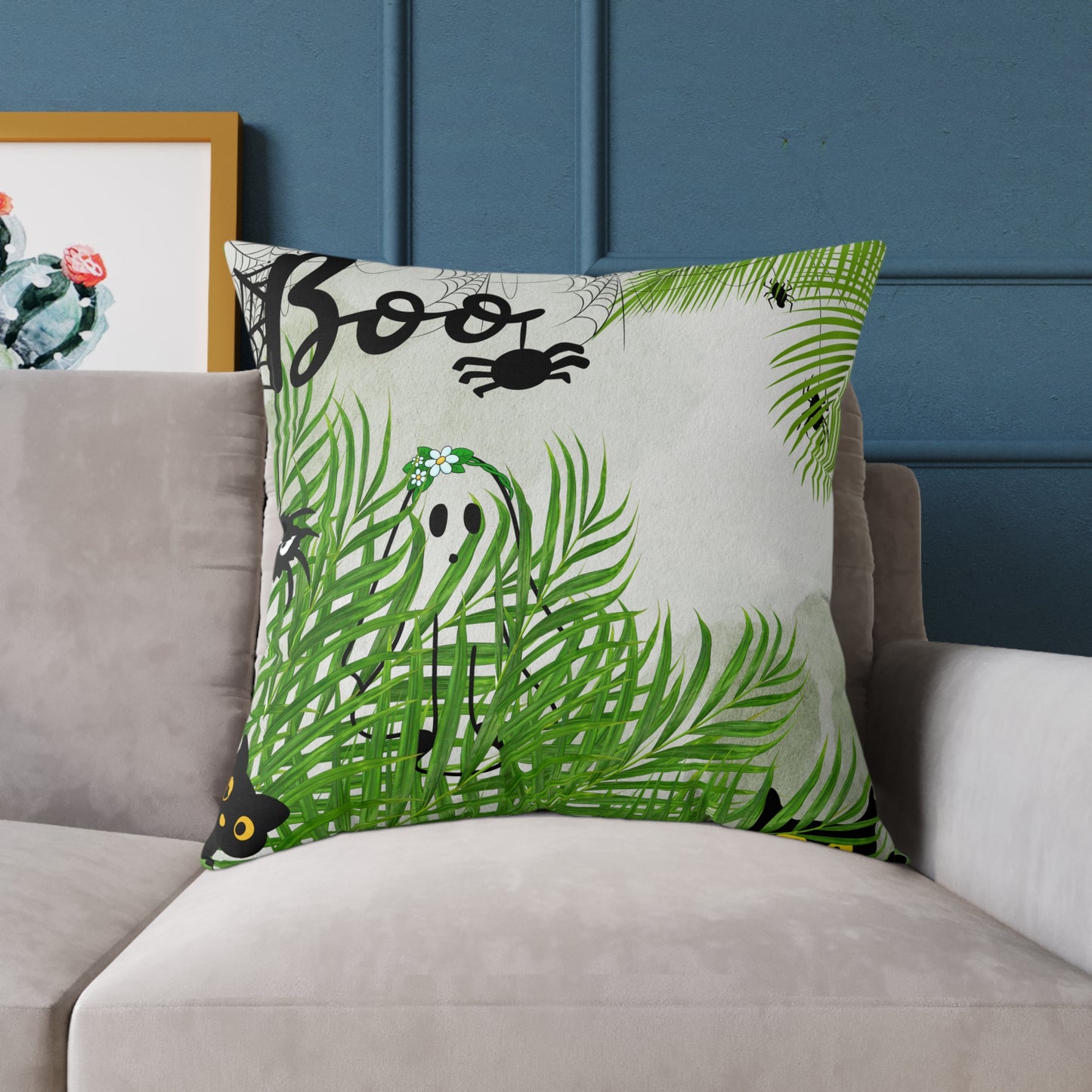 Halloween Themed Pillow, Spooky Decor, Trick or Treat Cushion, Autumn Home Accent, Fun Gift for Kids