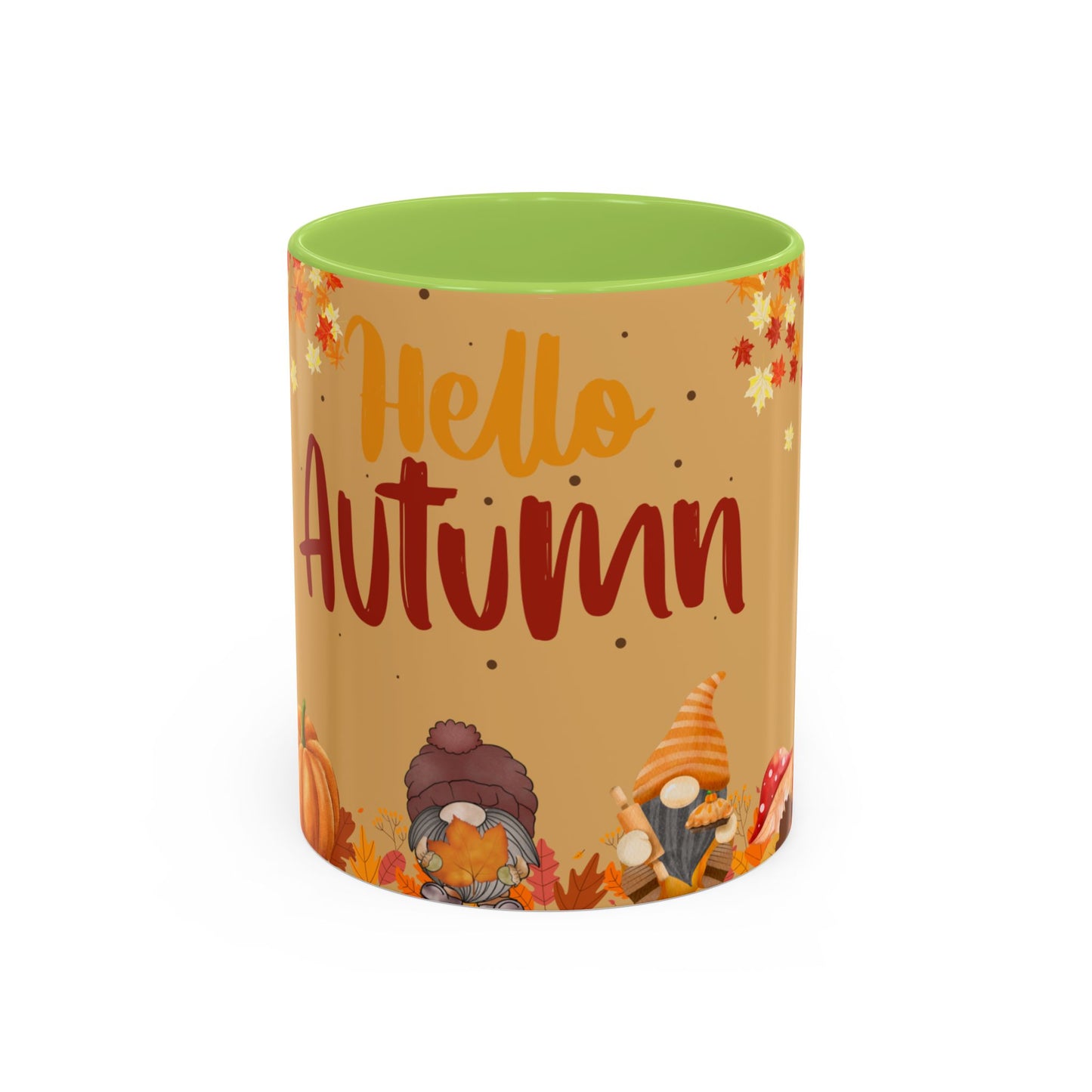 Autumn Accent Coffee Mug - Fall Decor, Seasonal Gift, Thanksgiving, Cozy Hot Beverage Cup, Autumn Vibes