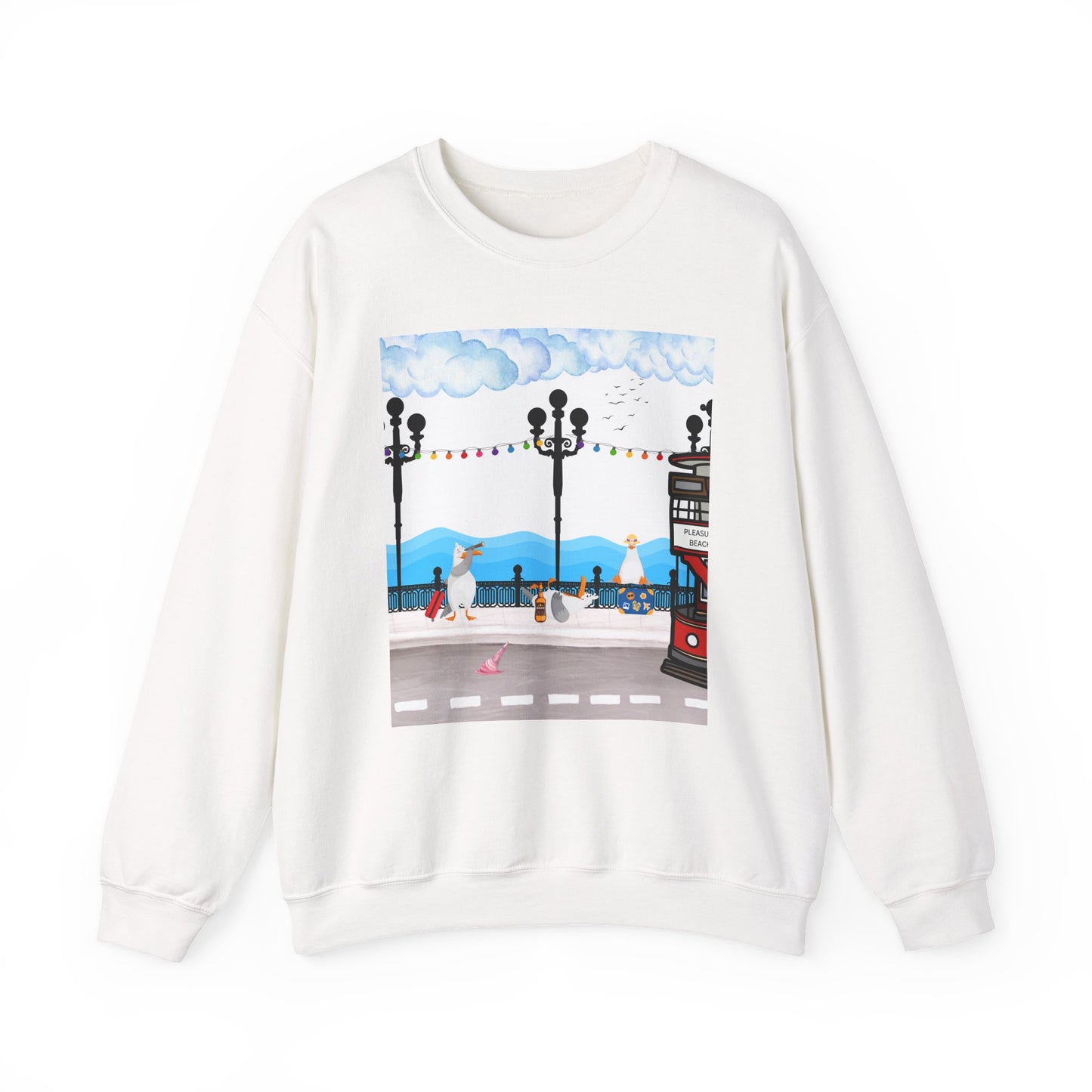 Cozy Urban Scene Sweatshirt – Perfect for Casual Outings, Gift for Friends, Comfortable Layering, Travel Style