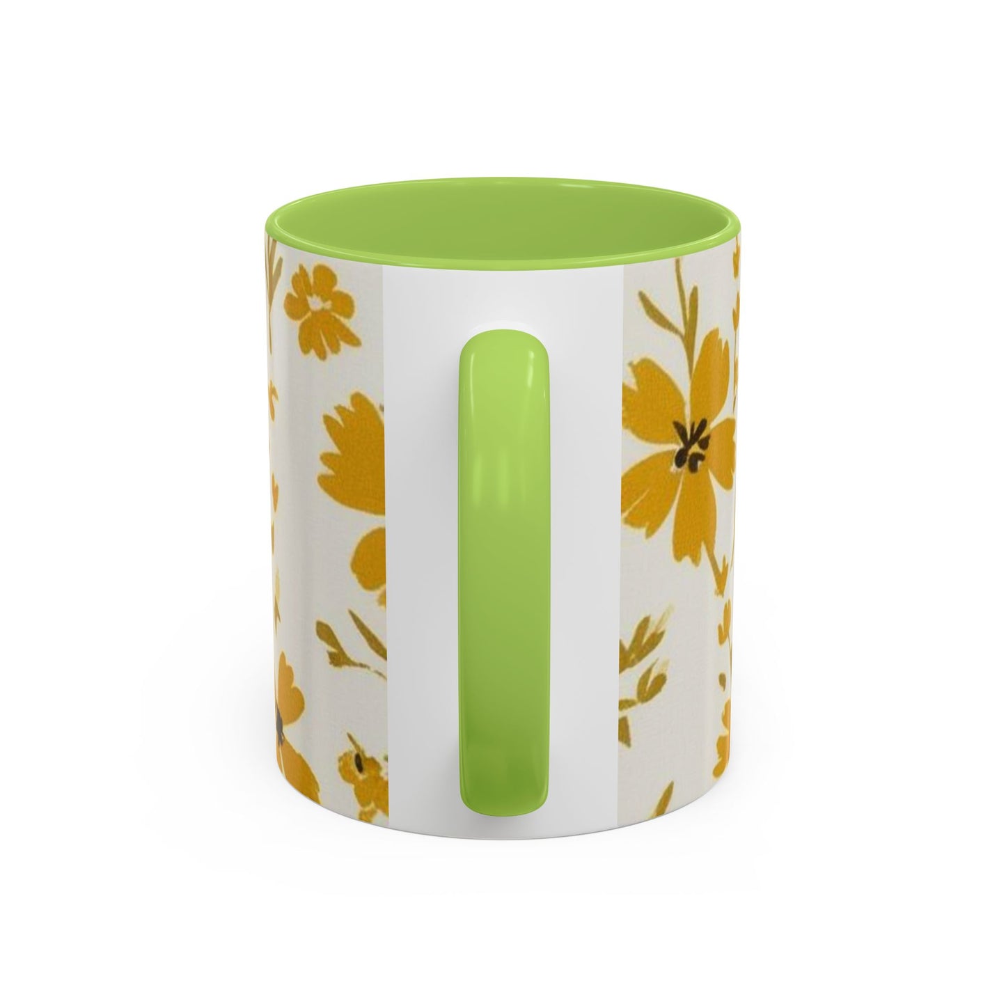 Floral Accent Coffee Mug - Brighten Your Morning with Cheerful Blooms
